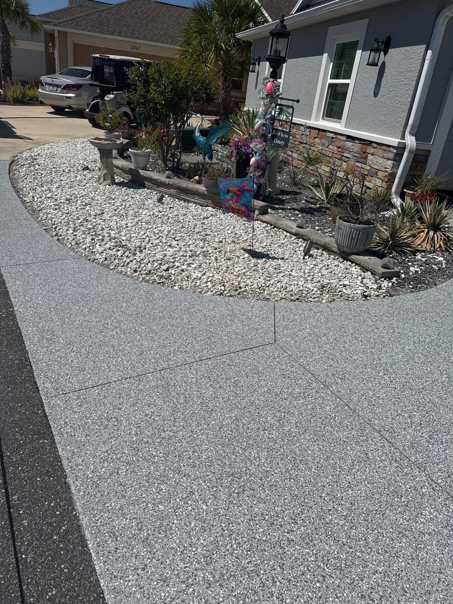 Driveway & Sidewalk Slatestone by Innovative Concrete Coatings 