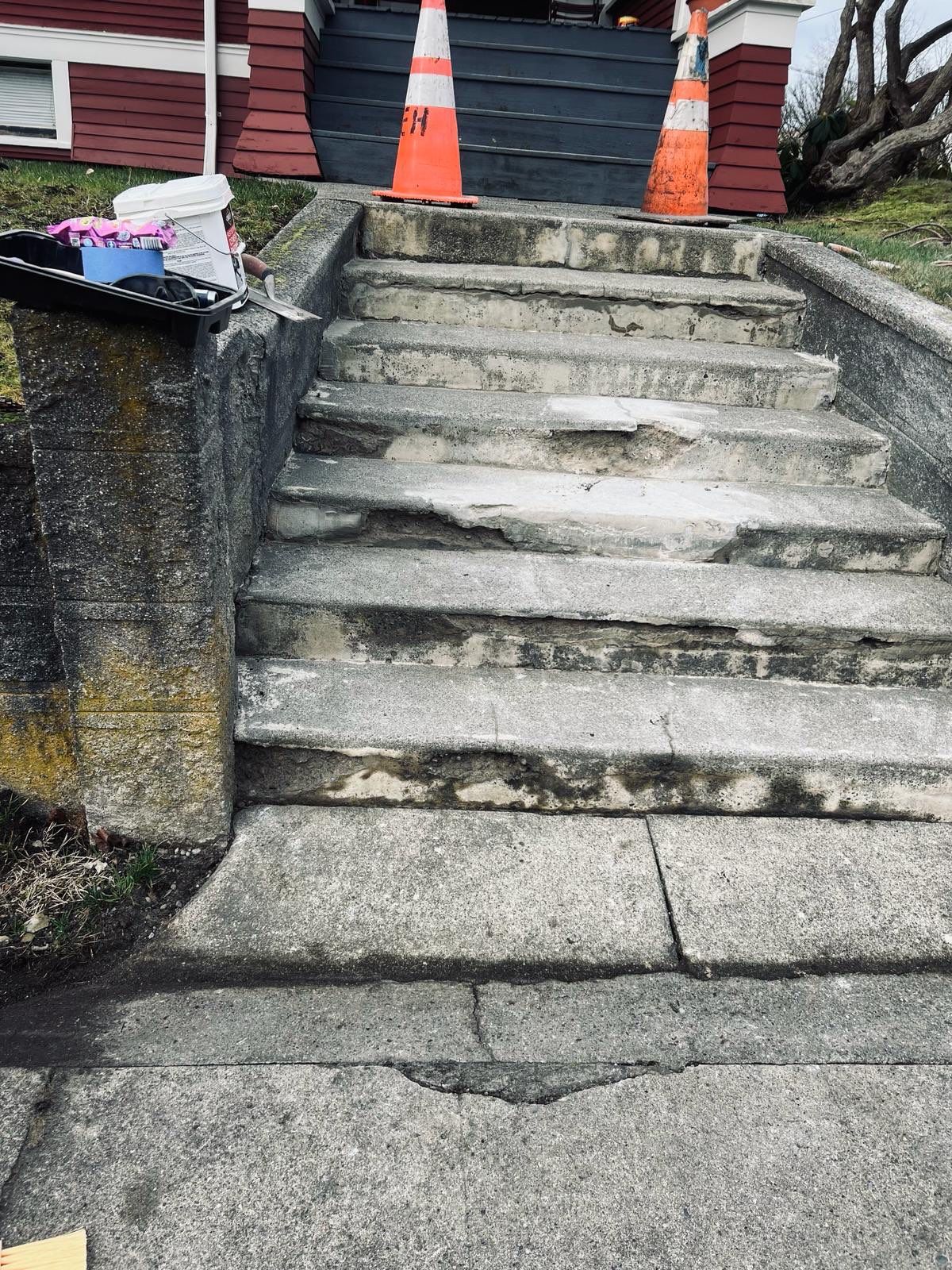 Resurface steps  by Jireh Asphalt & Concrete Inc 