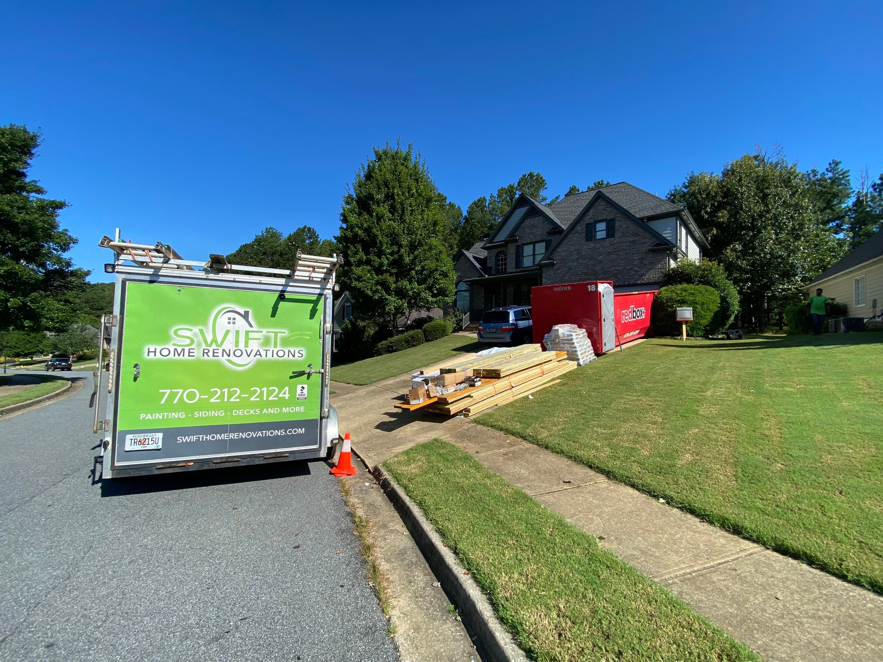 Custom Screened Porch Addition and Wood Deck in Acworth by Swift Home Renovations