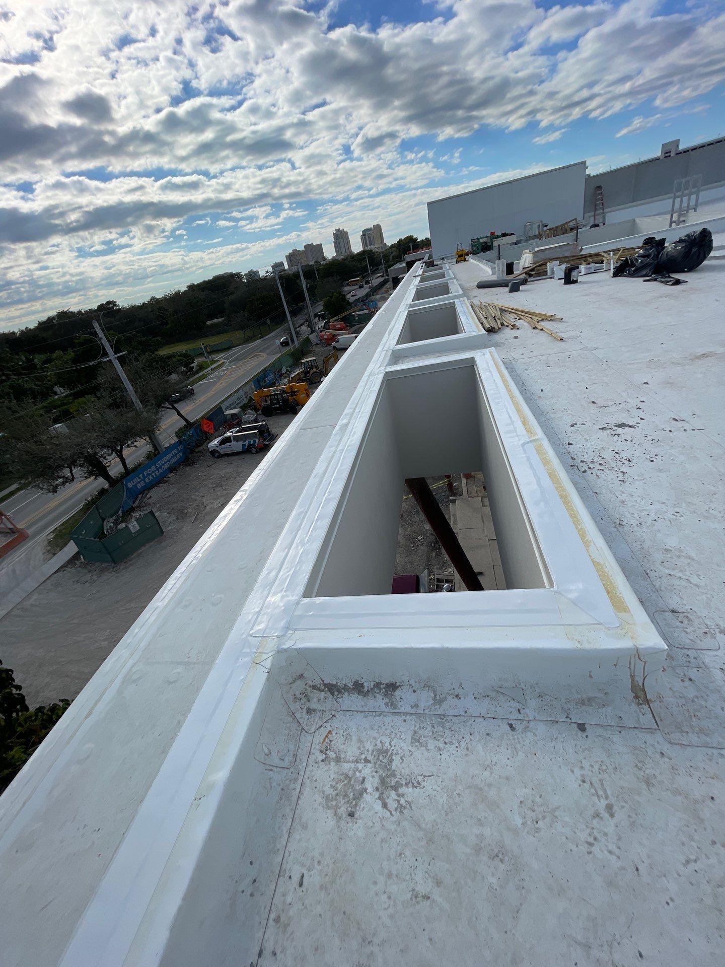 Commercial TPO Membrane Roof Installation at Pinecrest Educational Facility by AJF ROOFING INC