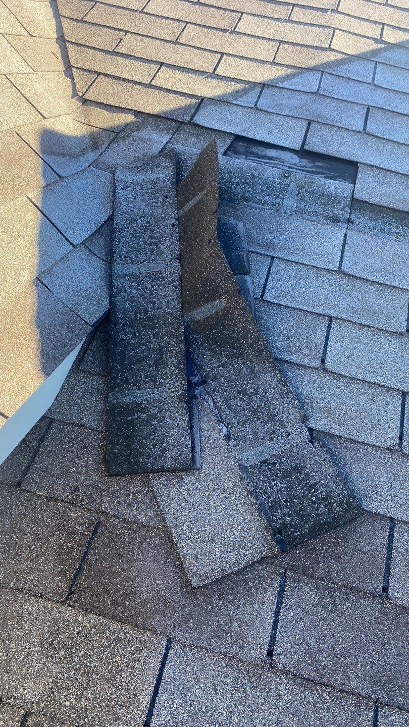 Wind damage by Deerfield Roofing LLC