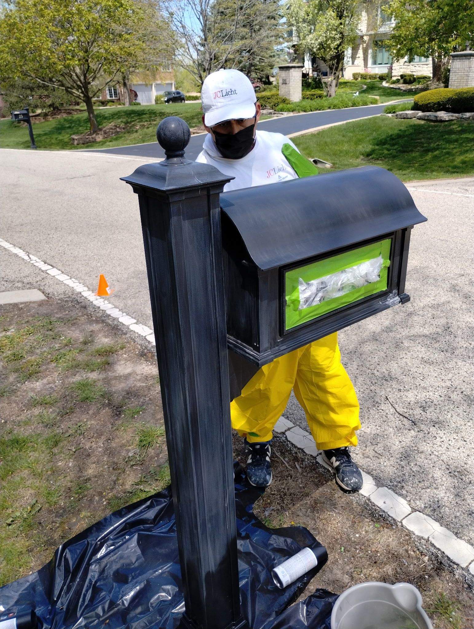 Lamp Post and Mailo Repainting by Welter Home Services