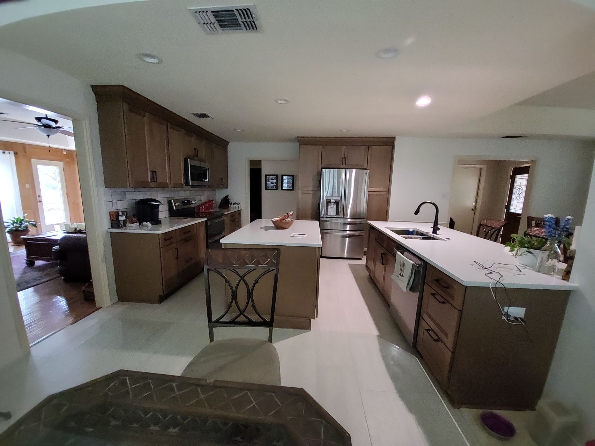 Stone Oak Kitchen Remodel Removing Wall to Expand Space by Legacy Bath and Kitchen 