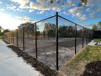 Chain-link Fence Installation using 8Ft Tall Black Chainlink Fence