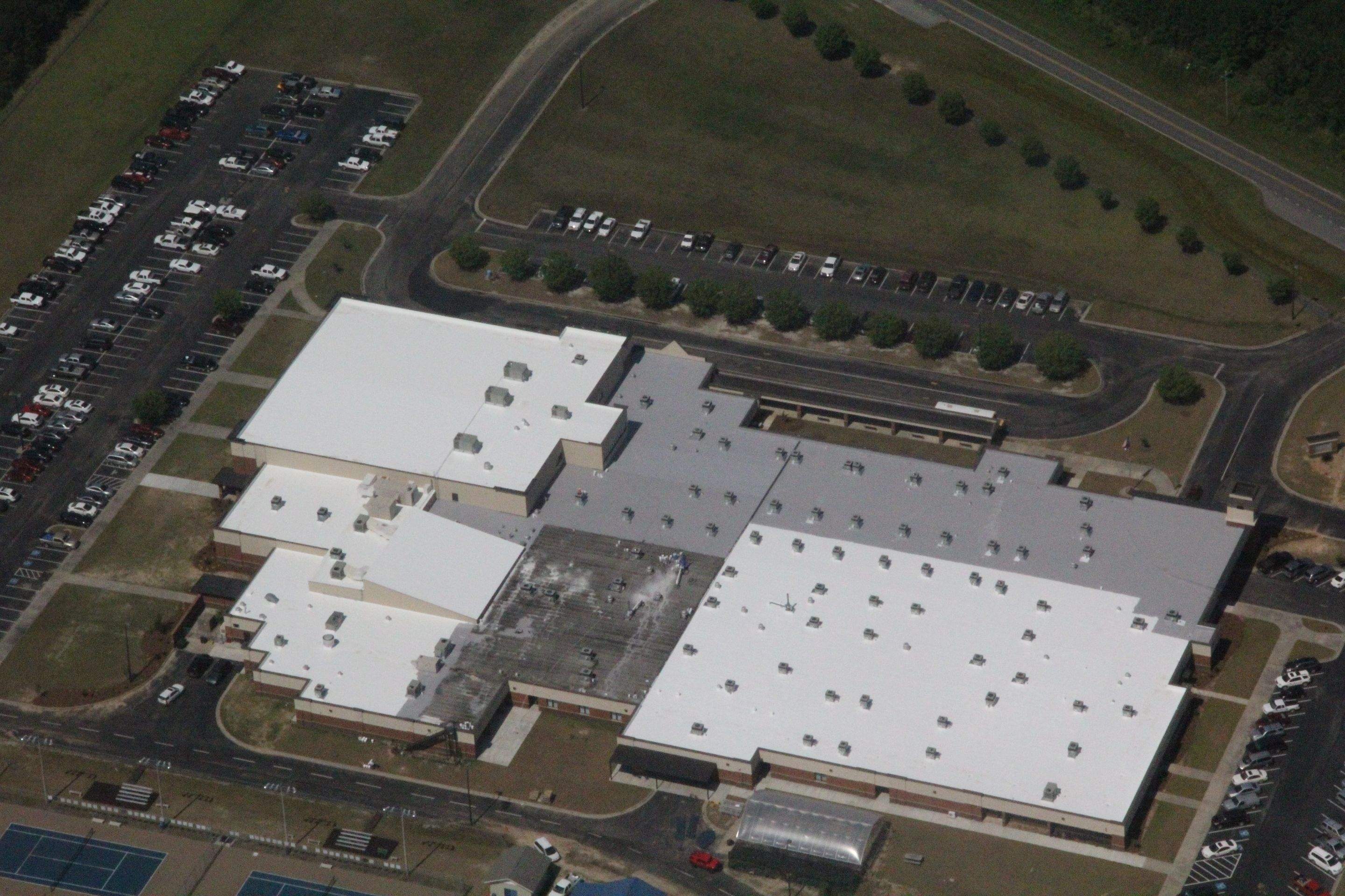 123,450 Sq Ft - Commercial Membrane Roof Installation for Jeff Davis High School in Hazlehurst by Southern Roof Solutions