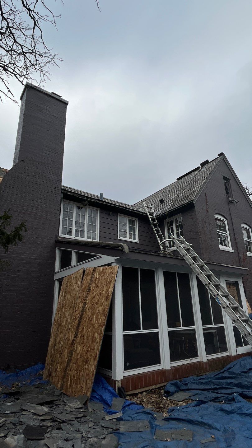 Slate Roof Removal using Atlas Storm Master Slate by Total Exteriors