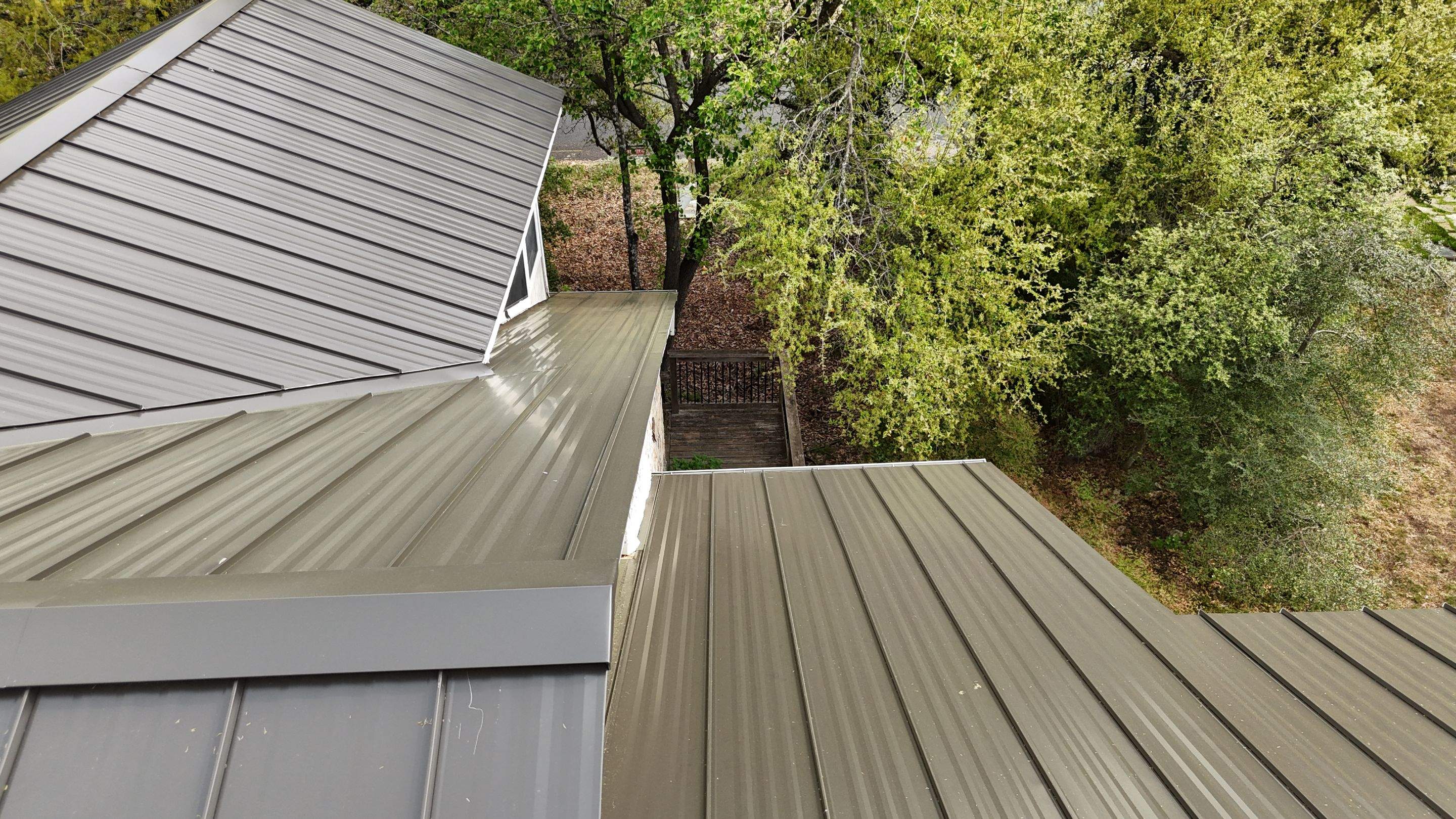 Dark Bronze - L&A Standing Seam with Striations by RoofsOnly.com