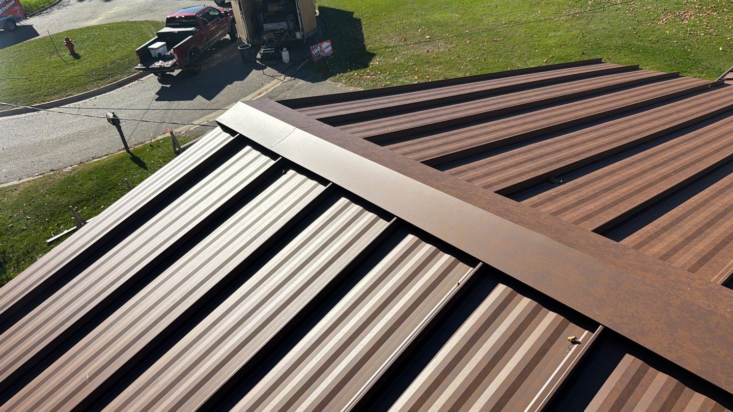 Roof Replacement using MS Standing Seam Roof Western Rust by 180 Contractors