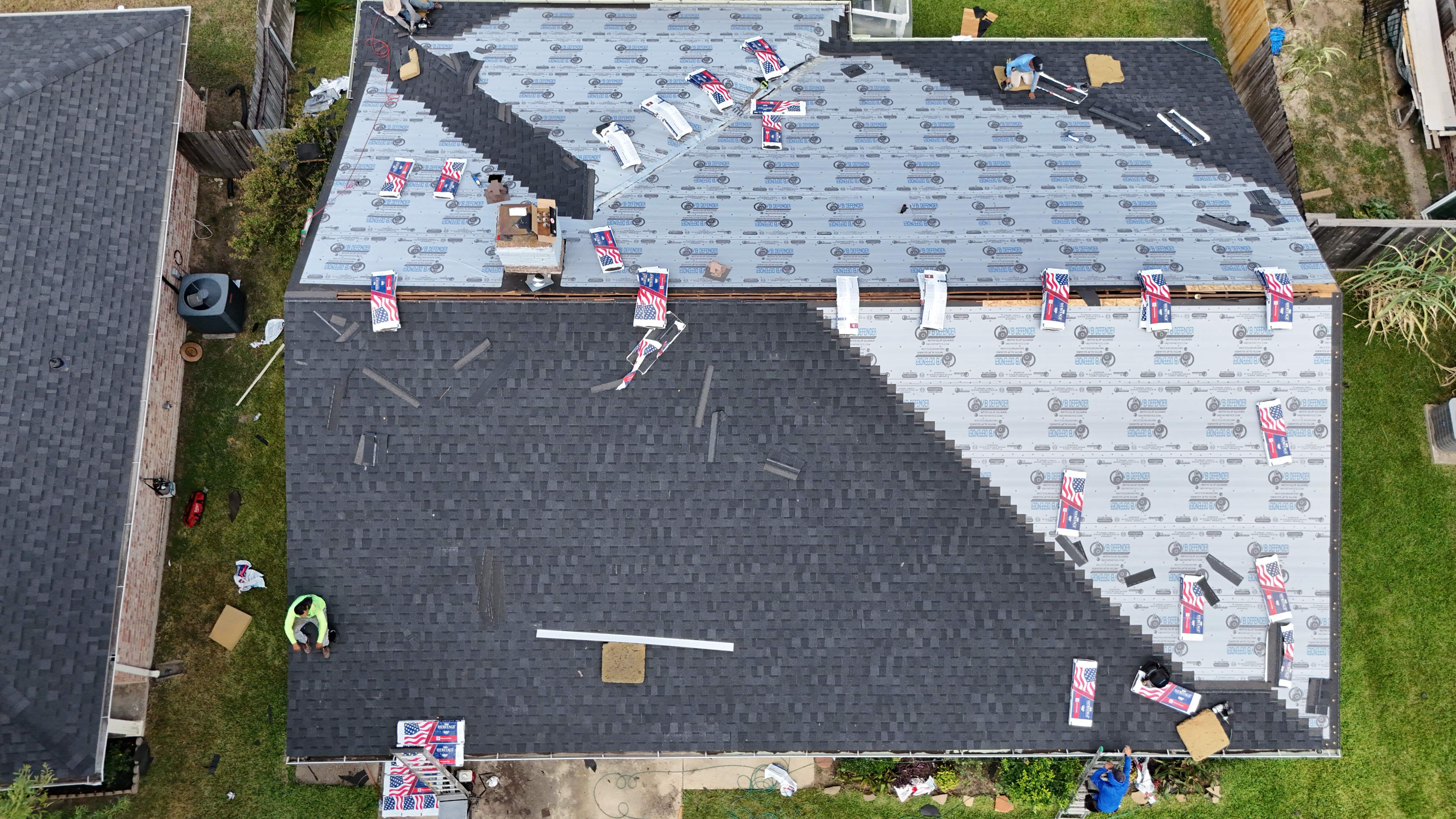 Poolside Roof Replacement in Smoky Gray — Houston, TX by PL Roofing & SB Roofing, LLC.