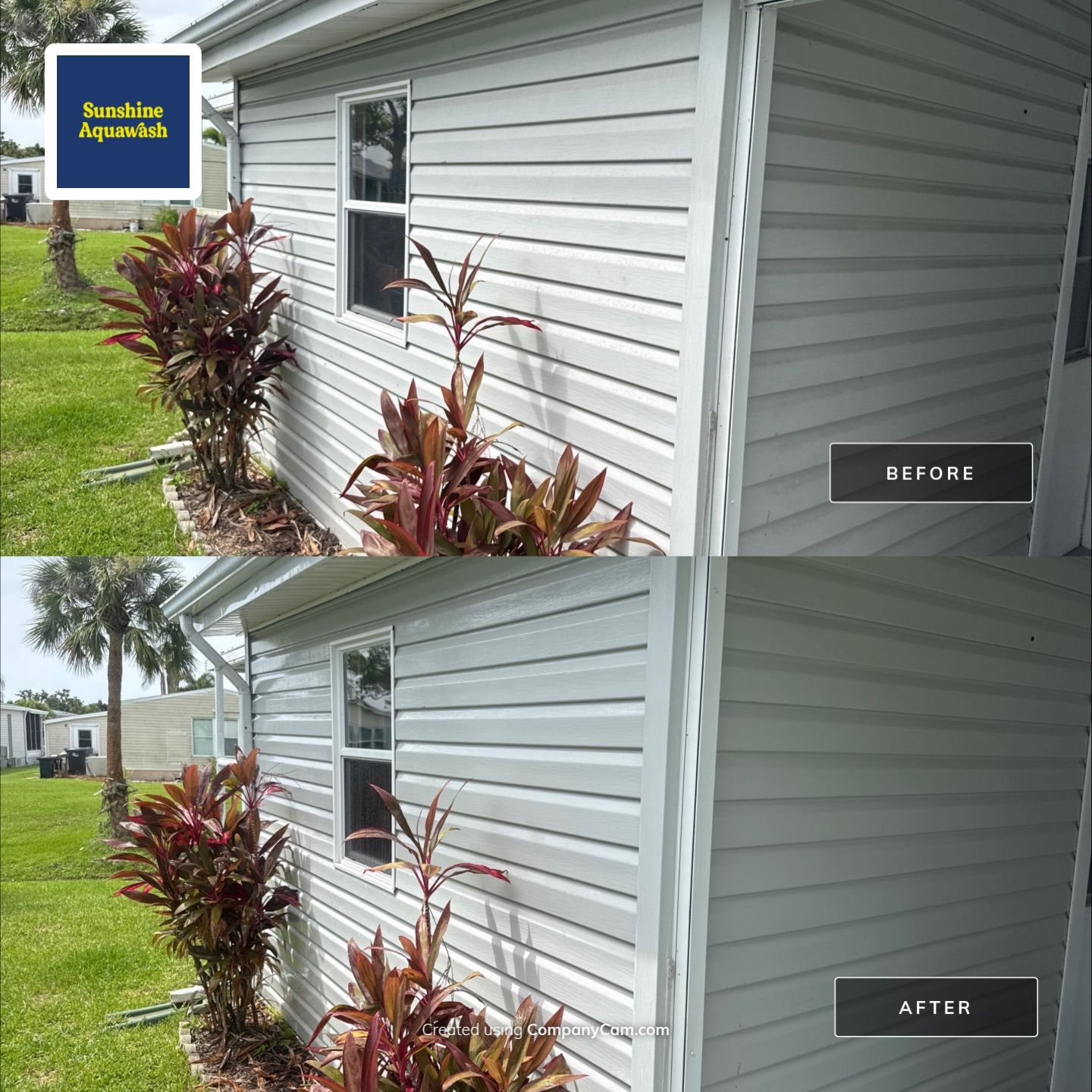 Mobile Home Soft Wash & Gutter Brightening in Ellenton, FL by Sunshine AquaWash