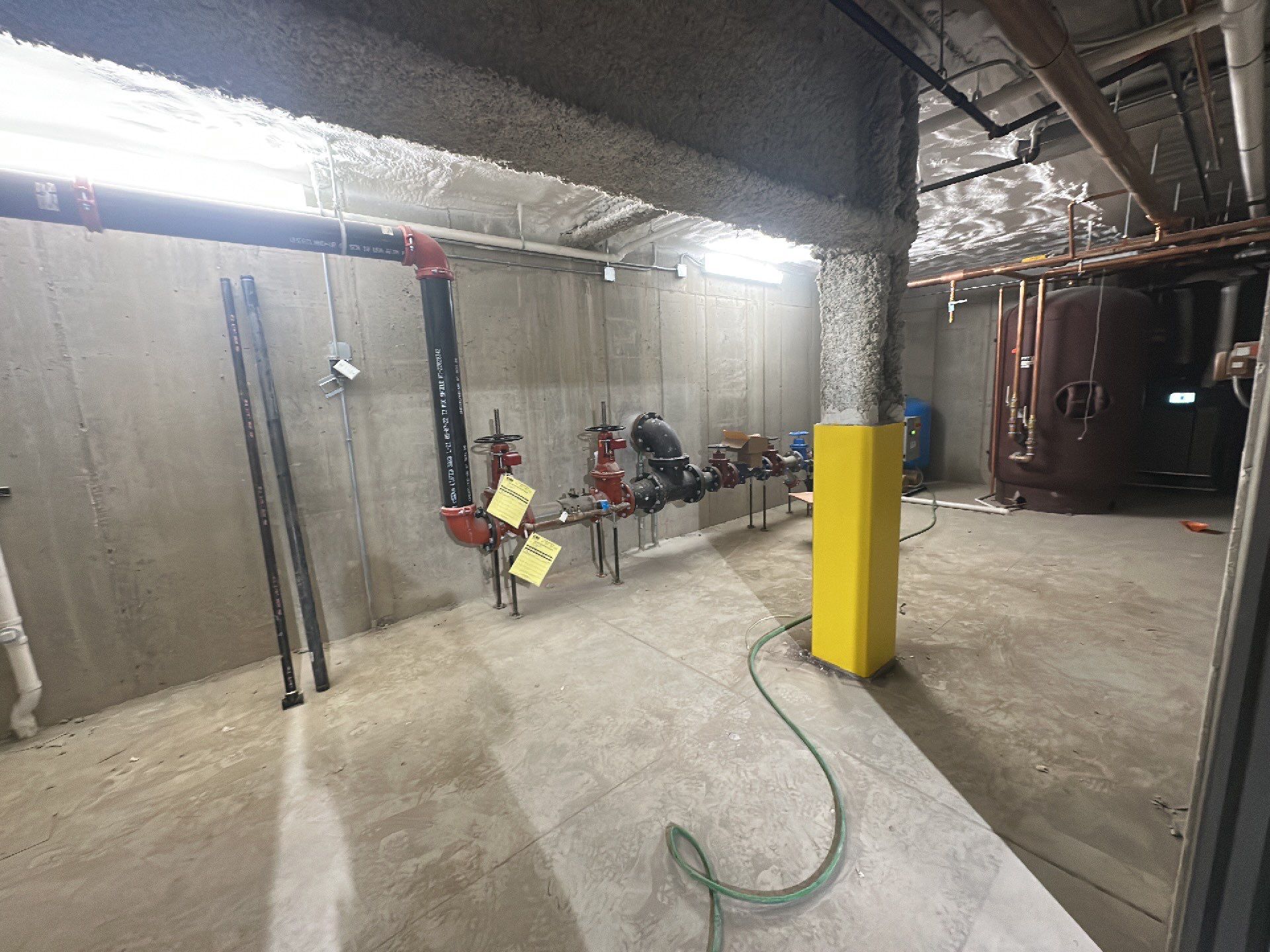 Parking garage post construction cleanup by Northern Power Washing LLC.