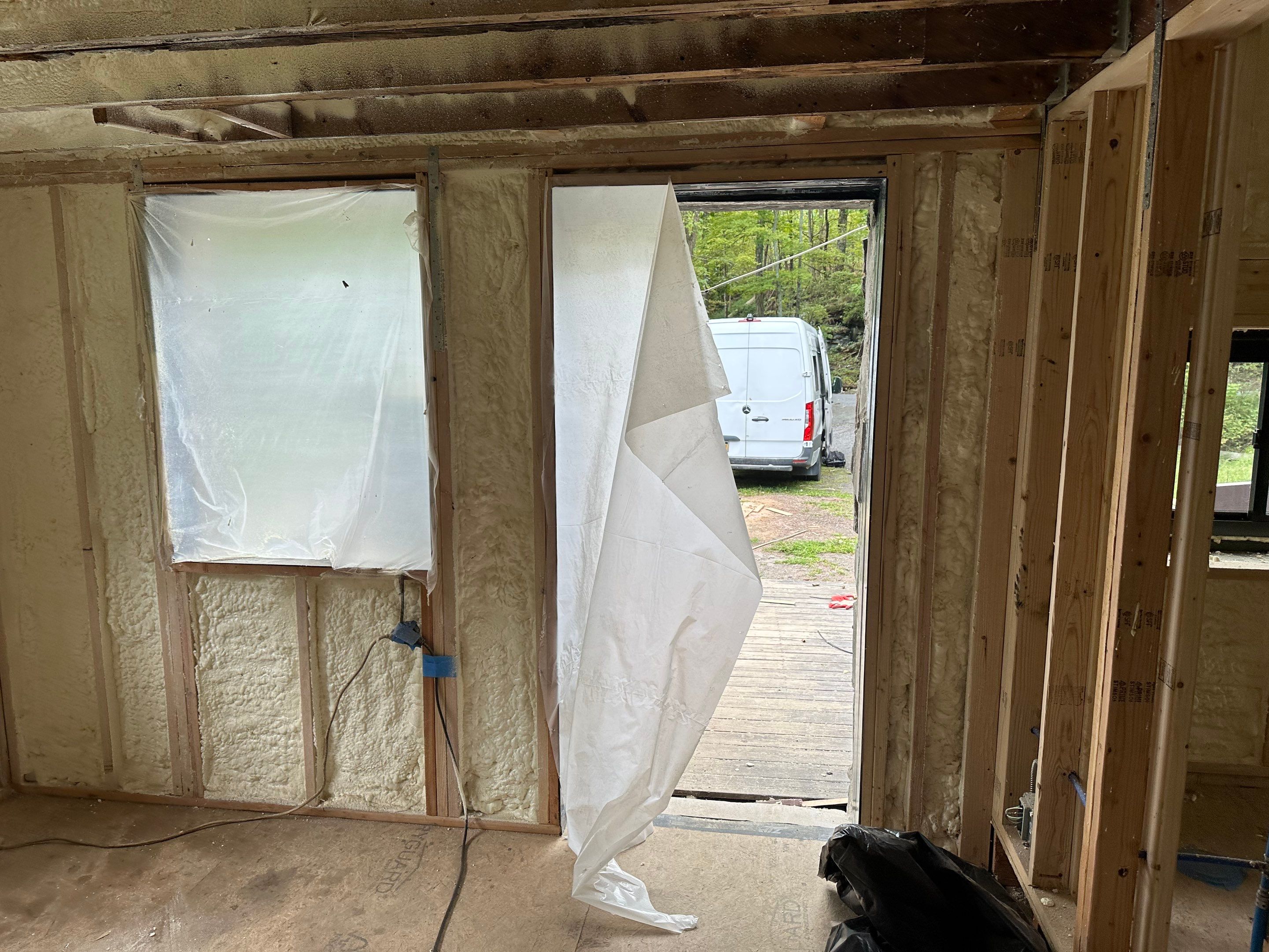 Attic Insulation using Closed Cell Spray Foam by NYS Foam & Energy
