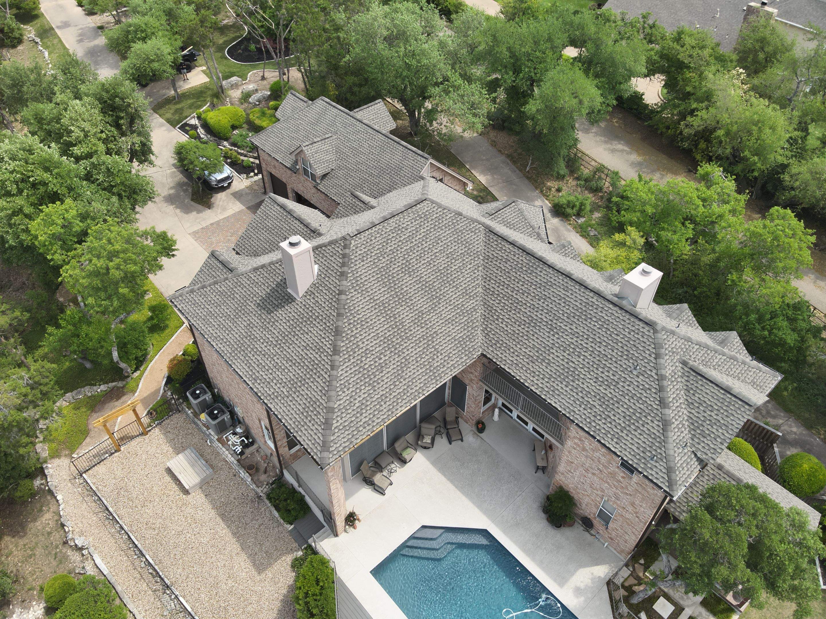 Restoring Strength & Beauty After Hail Damage using GAF - Ultra HDZ - Weathered Wood by Action Exteriors Austin