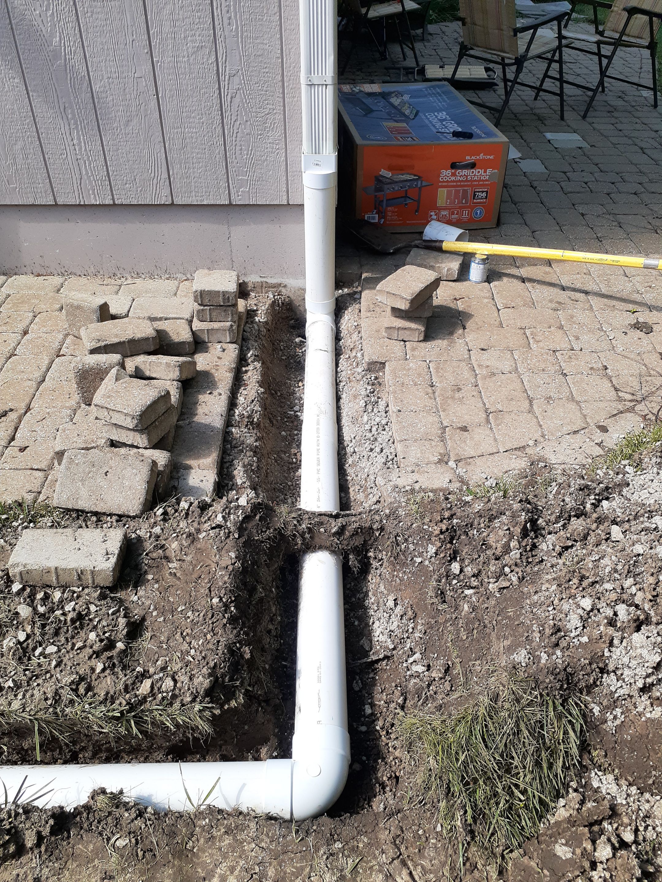 Drainage and Downspout Installation by LAND ESCAPES LLC
