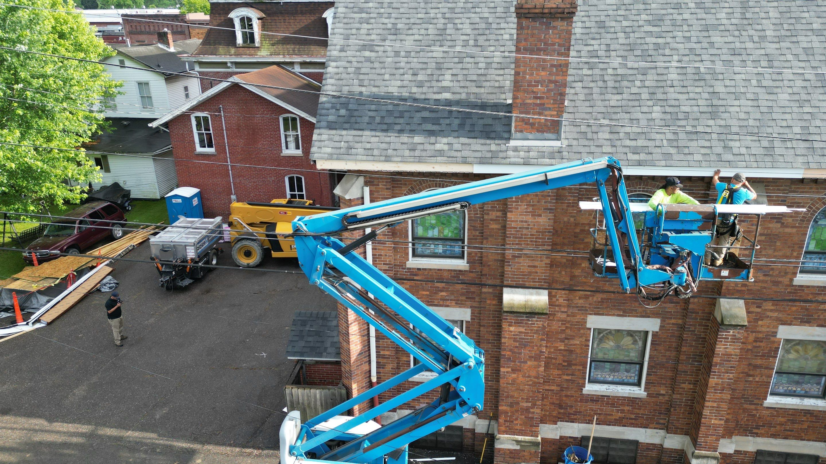 Commercial Roofing Installation using Duration Series Shingles - Estate Gray by RoofX 
