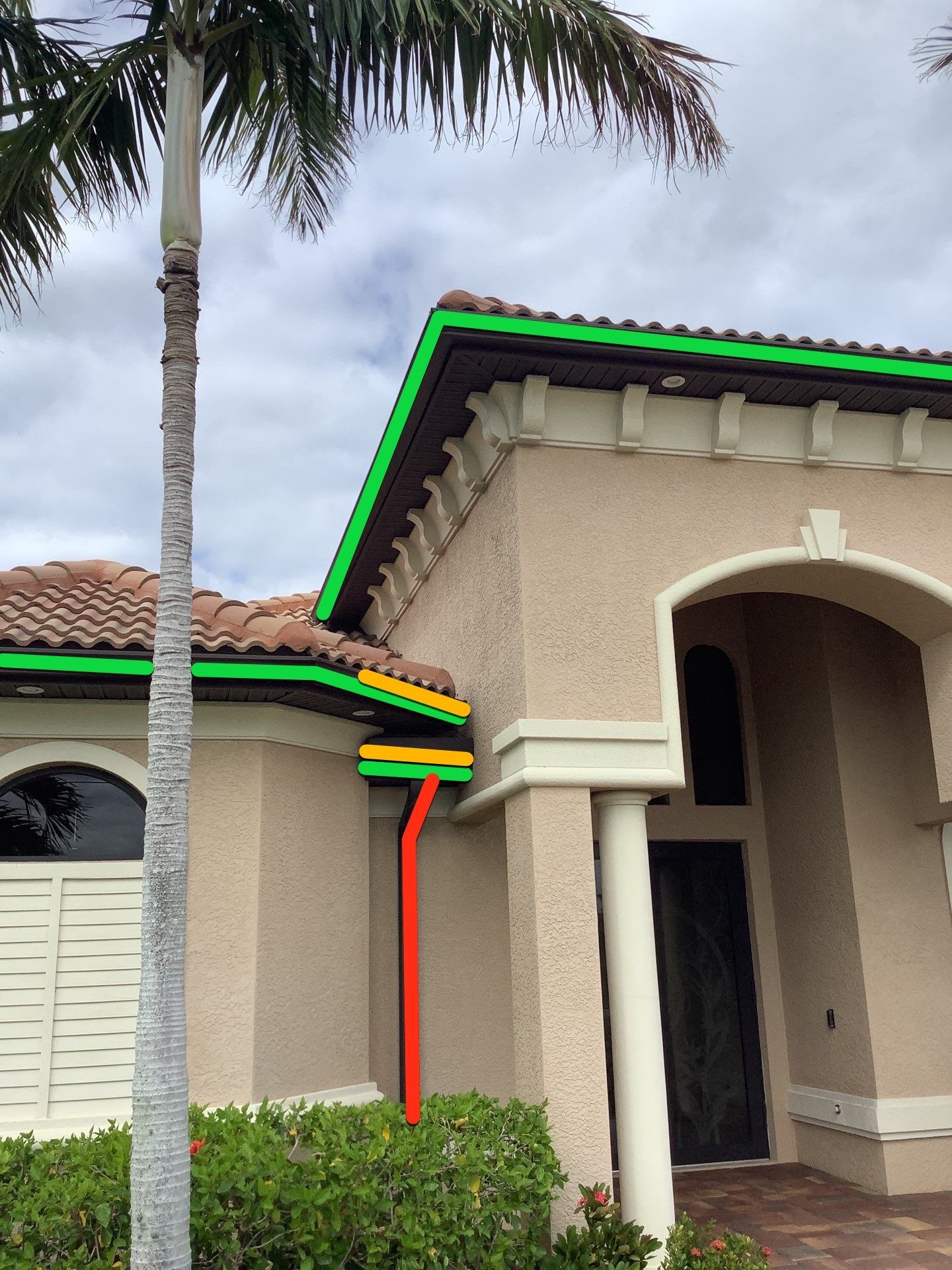 Bronze Downspout Installation in Cape Coral FL by Gutter Professors