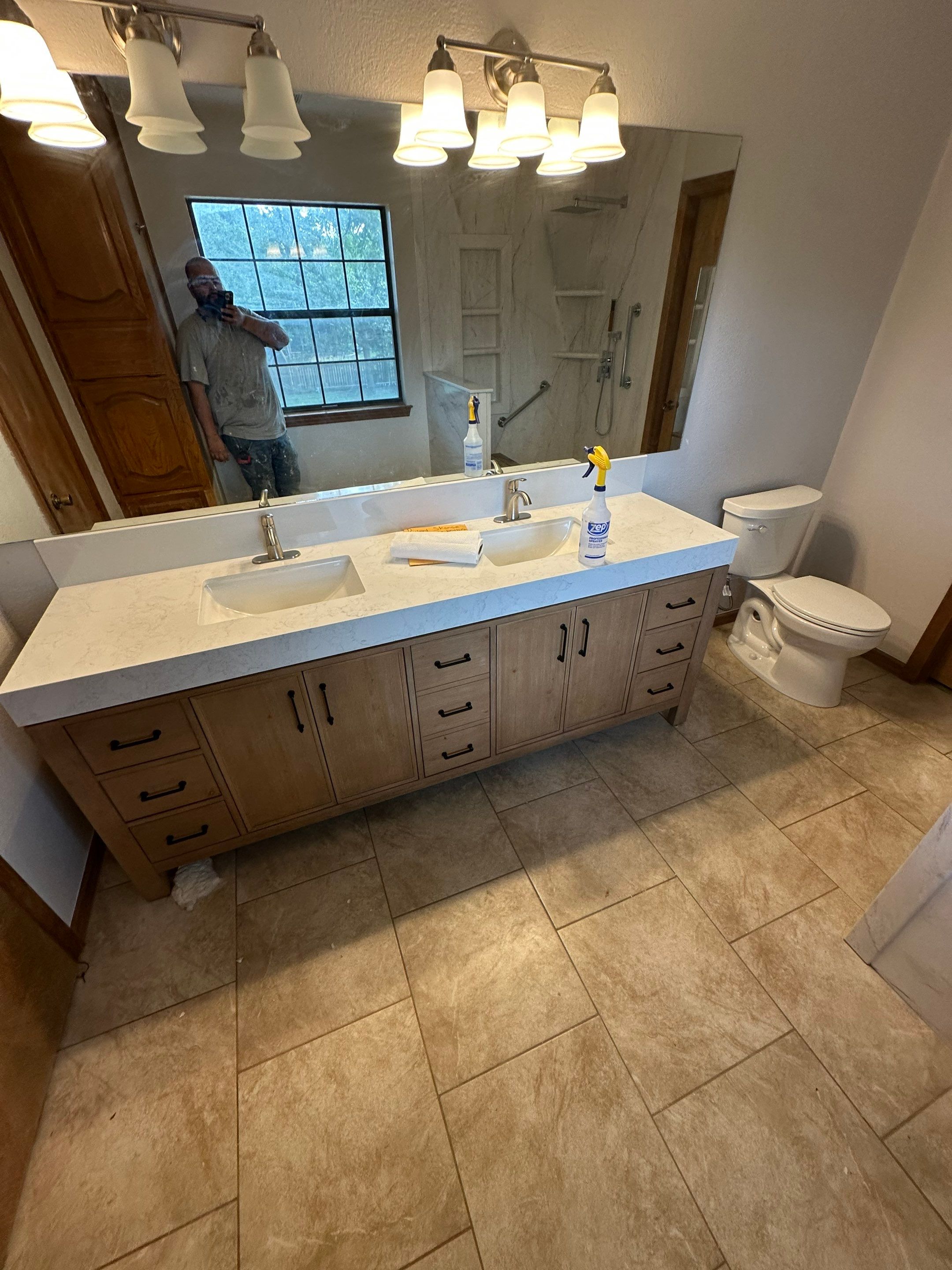 Full bathroom remodel in Buda by Lane Lauritsen - The Hill Country, Texas