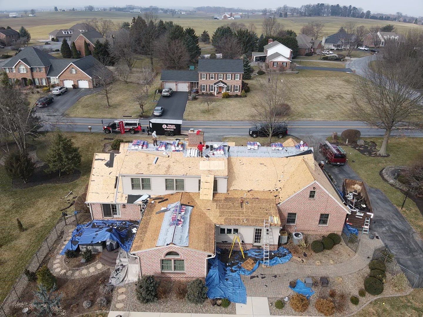 Roof Installation using Gaf Hdz Architectural Shingle - Hickory by Teflon Roofing