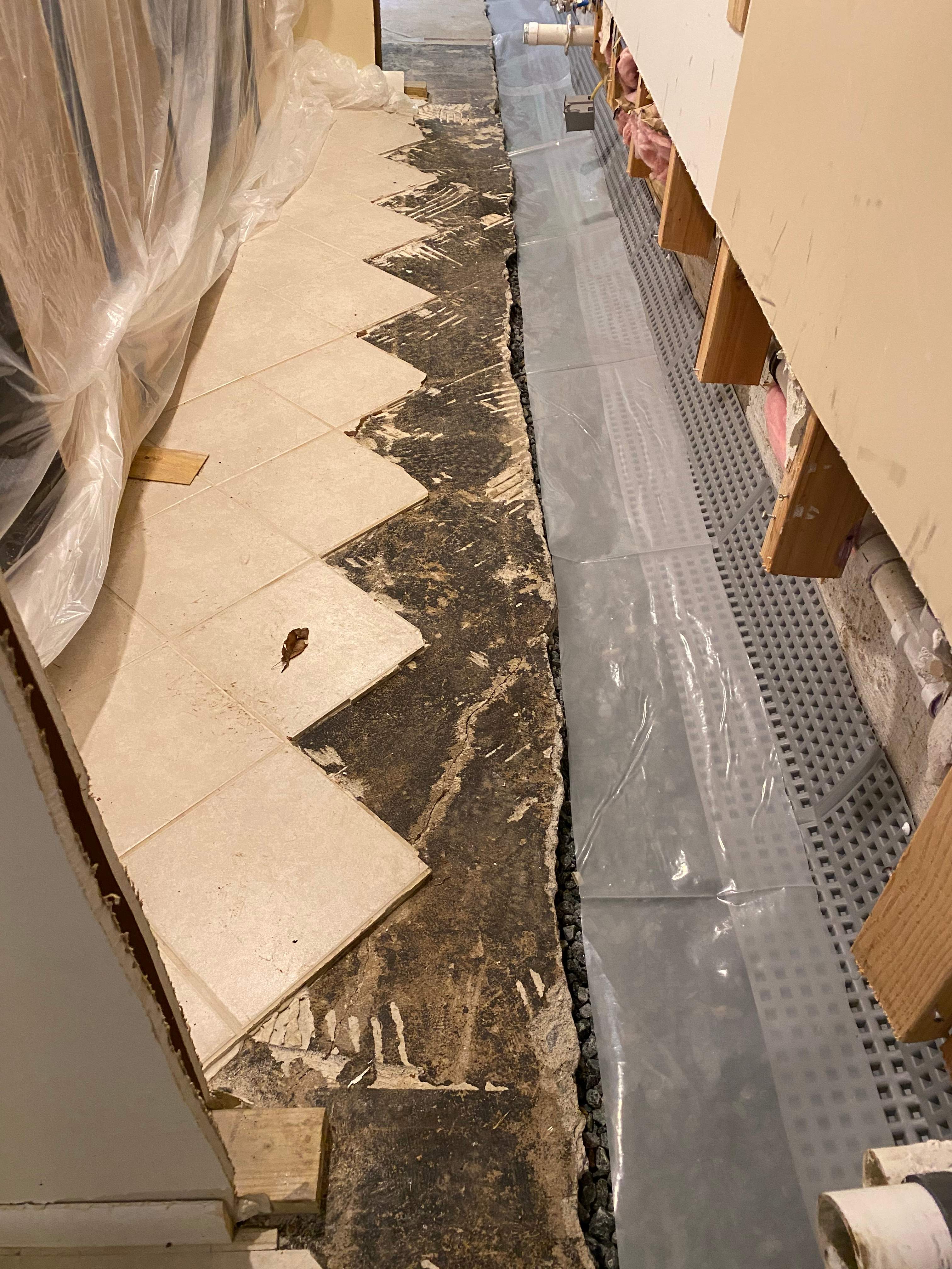 Interior French Drain Job in West Orange, NJ by Pure Service Pro, LLC 