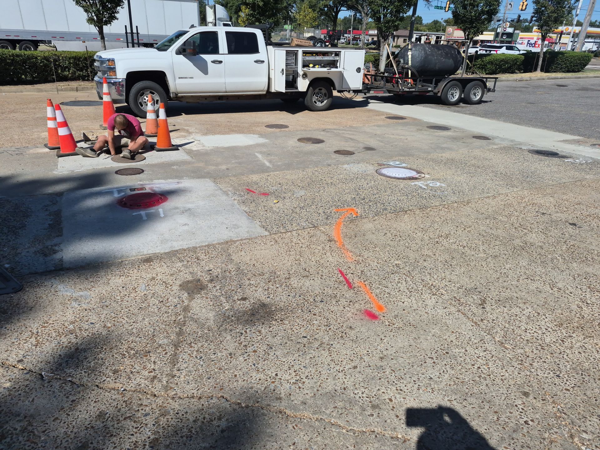 Underground Utility Locating for Memphis Commercial Site by Alsip Locating Service, LLC
