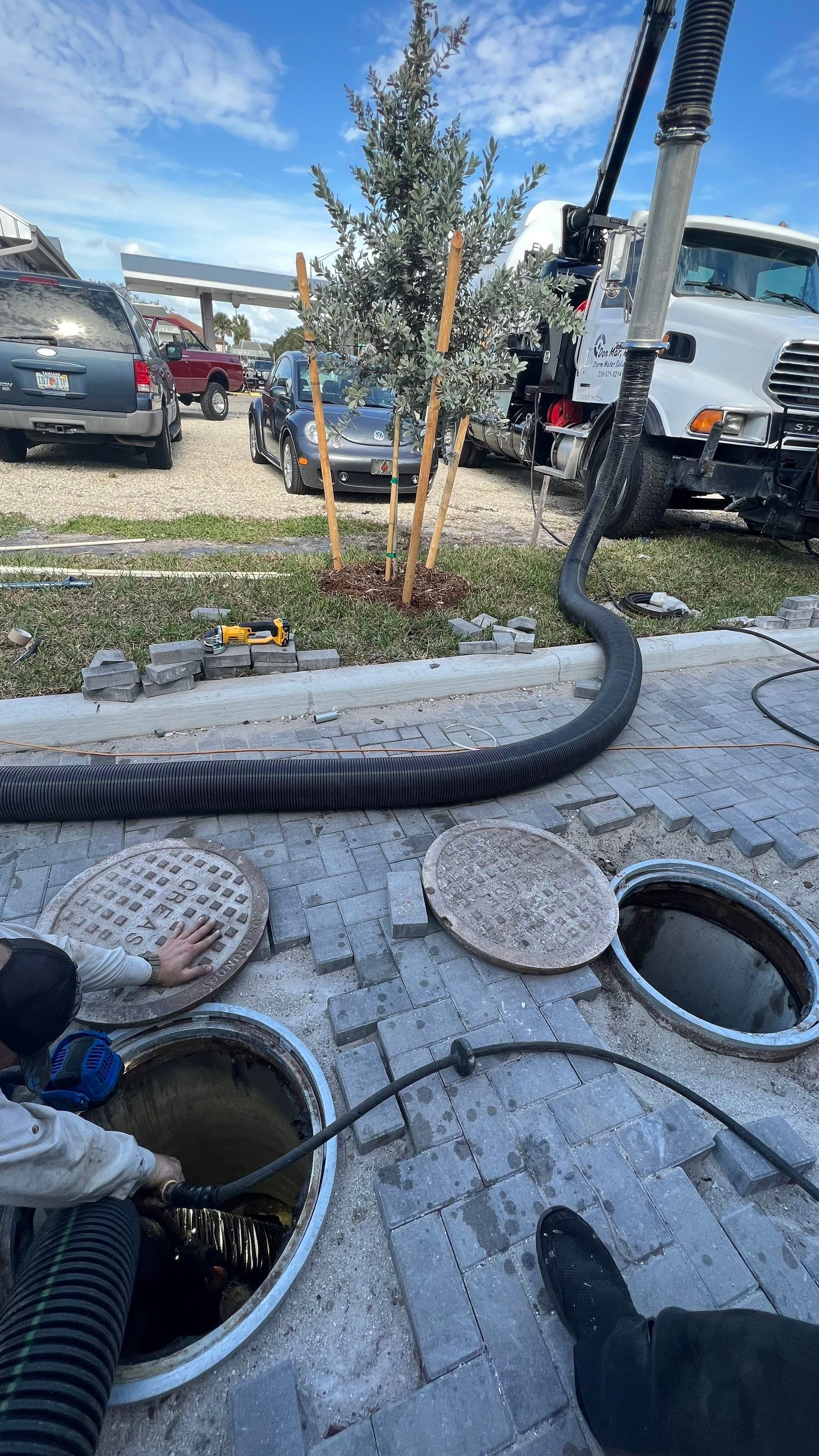 New Carwash Collection Tank Cleaning by APS Power & Water