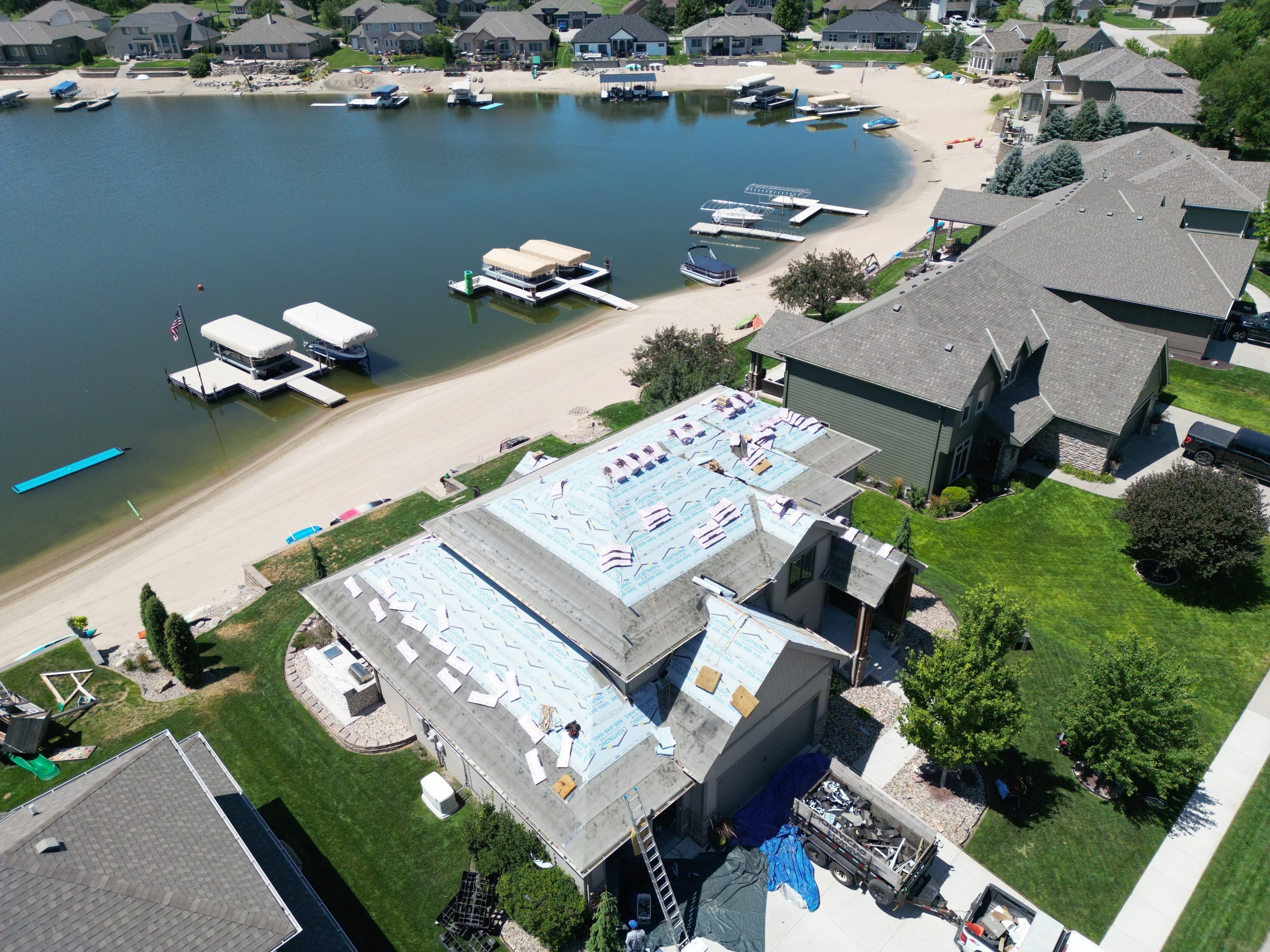 Residential Roofing Installation using Owens Corning Duration Summer Harvest by Lightning Exteriors