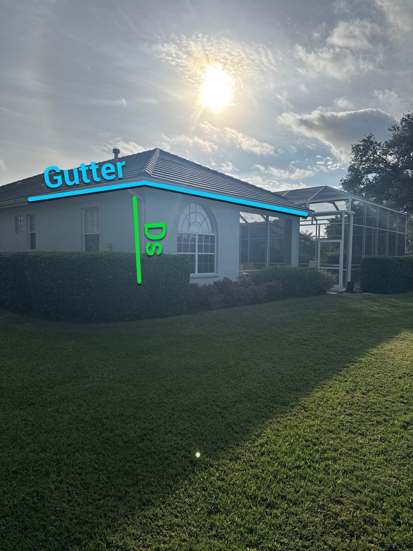 White Down Spouts using downspouts and White Seamless Gutters in Sarasota FL by Gutter Professors