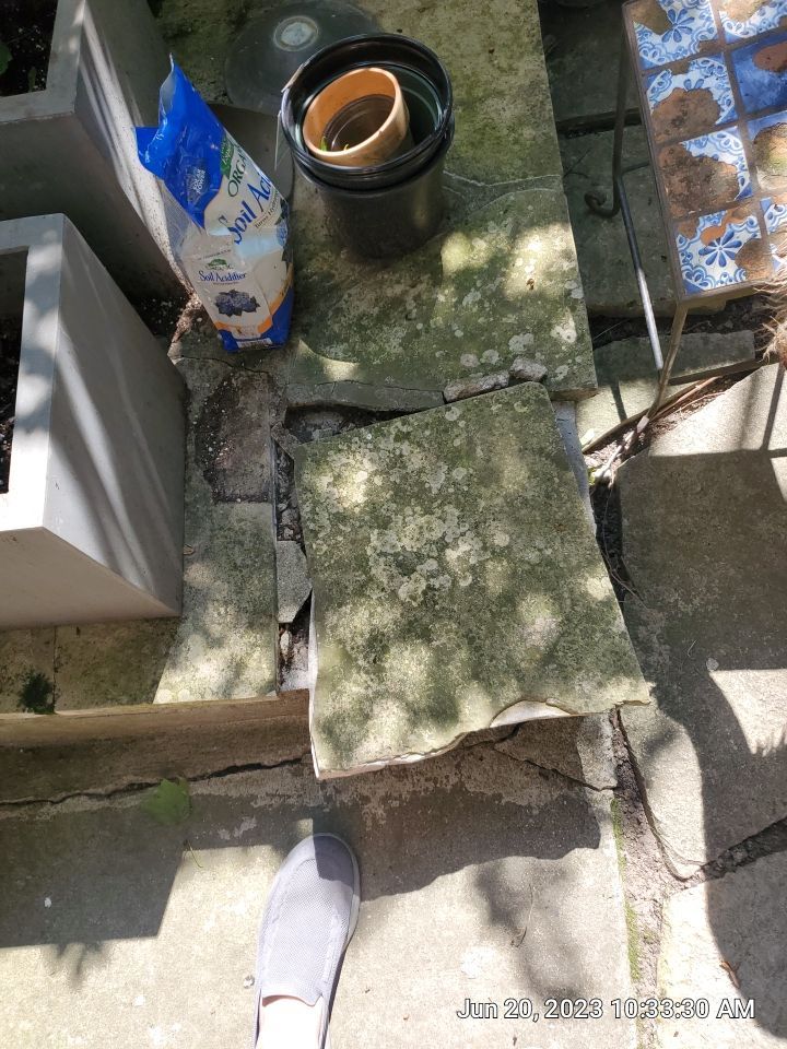 natural stone cleaning using Algaecide, soft wash soap by Northern Power Washing LLC.