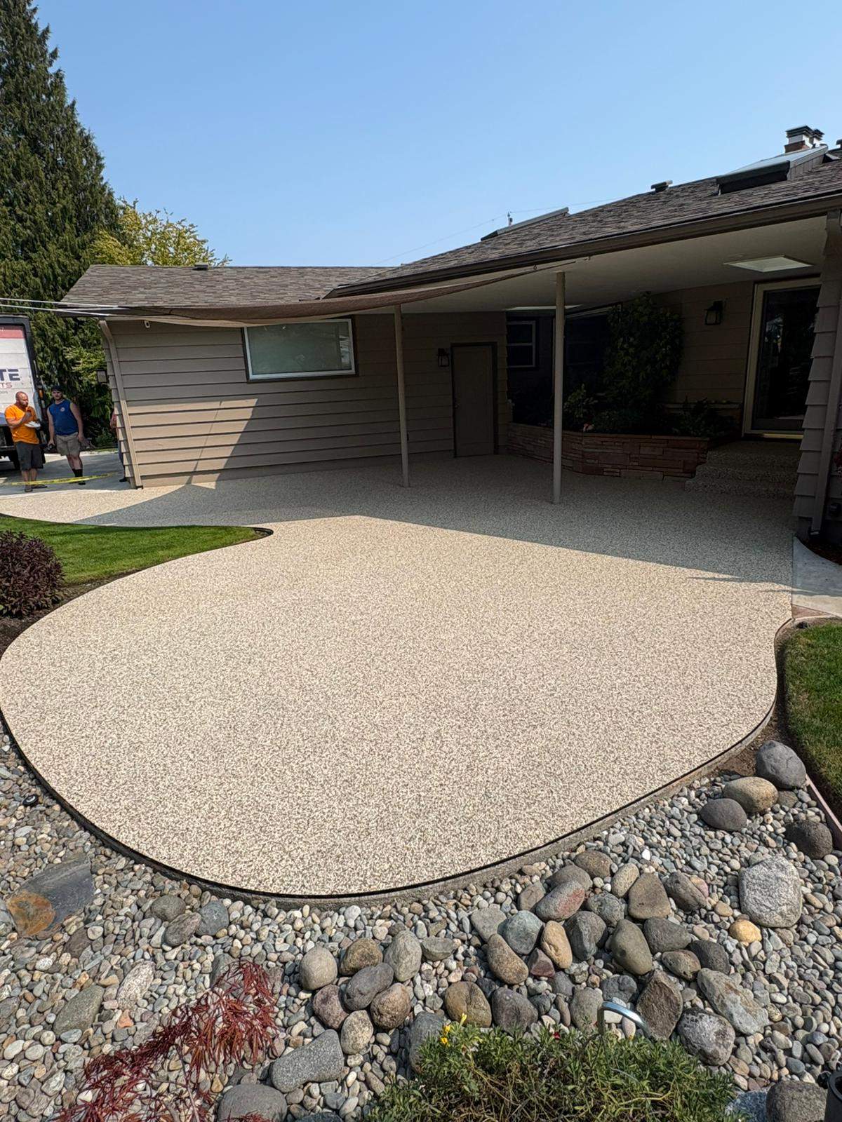 Timeless Charm Patio in Sistine Chapel by Concrete Coating Experts Inc.
