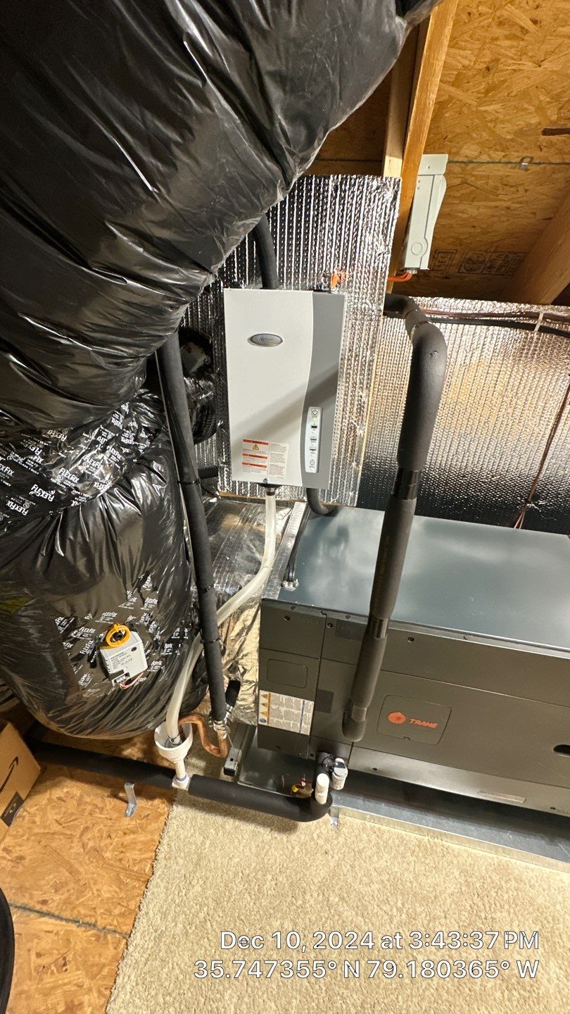 Trane XV20i Split Heat Pump Install  by Nick's Mechanical LLC.