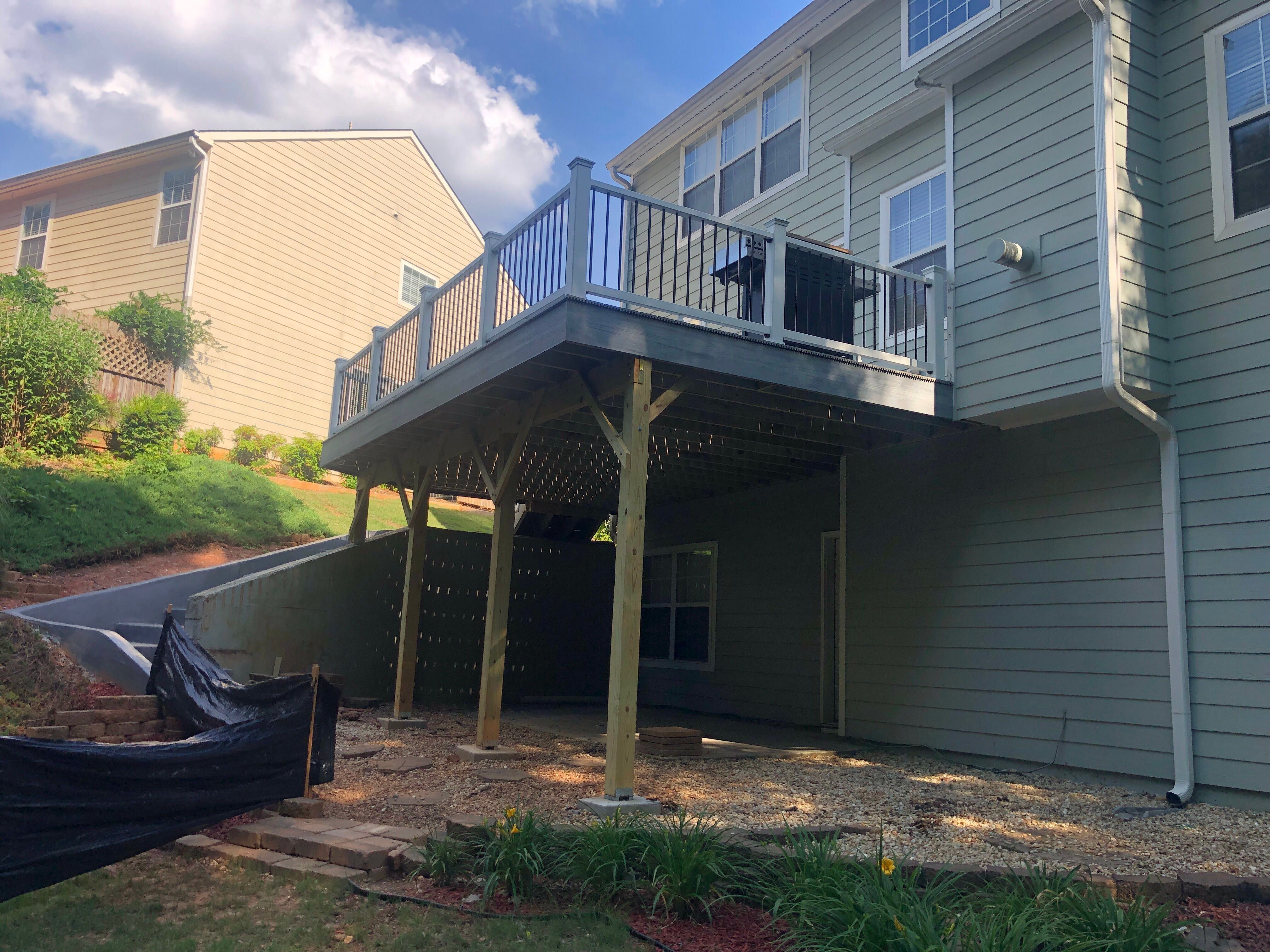 Composite Deck Replacement and Stamped Concrete Patio in Kennesaw by Swift Home Renovations