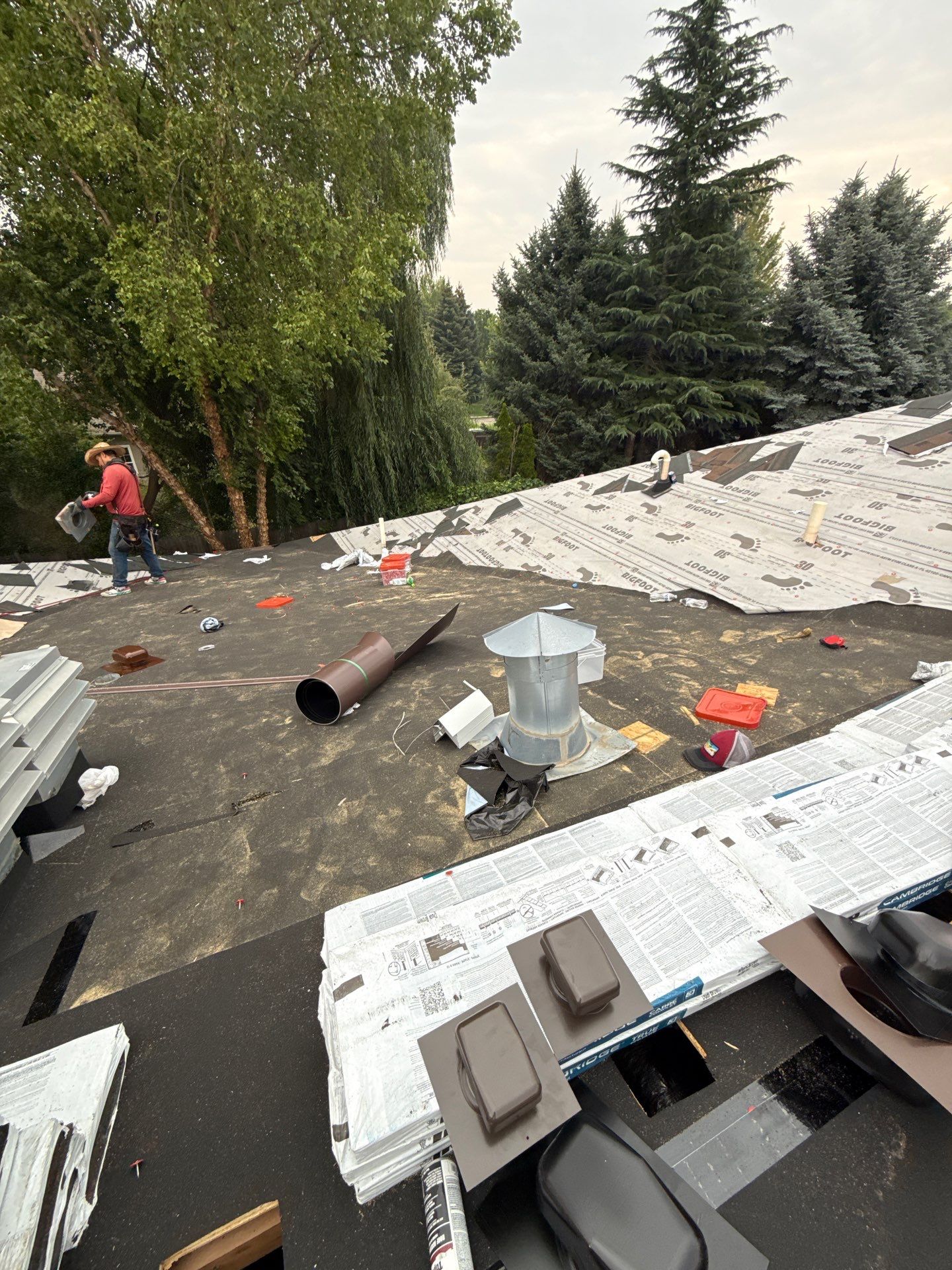 Boise Commercial Roof Replacement with Brown Architectural Shingles by Olive Roofing