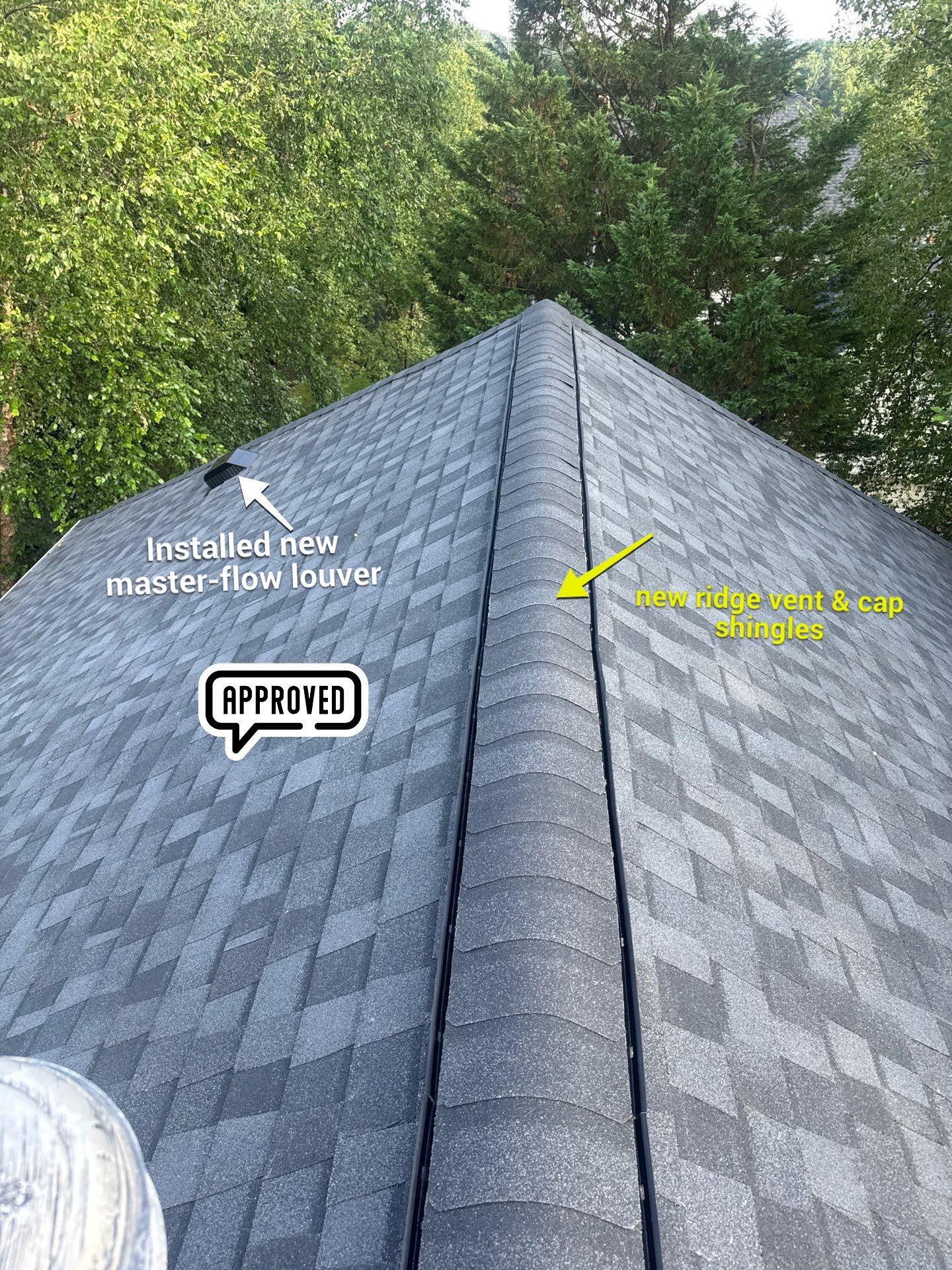 New Shingle Roof & New Gutters and downspouts with covers by Alpha Design Services