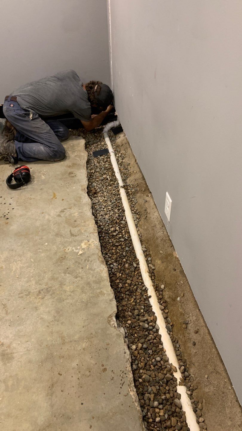 Interior Drain Tile in St. Louis Park by Waterproofing Northeast