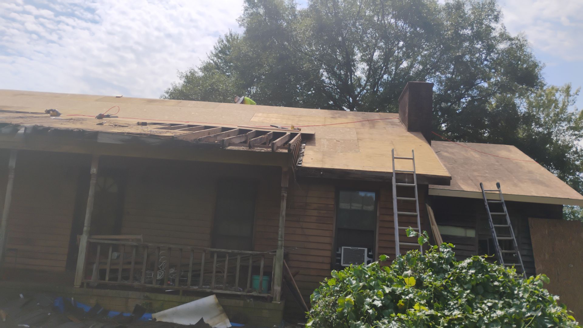 Syler roofing job by BROCK BUILDERS