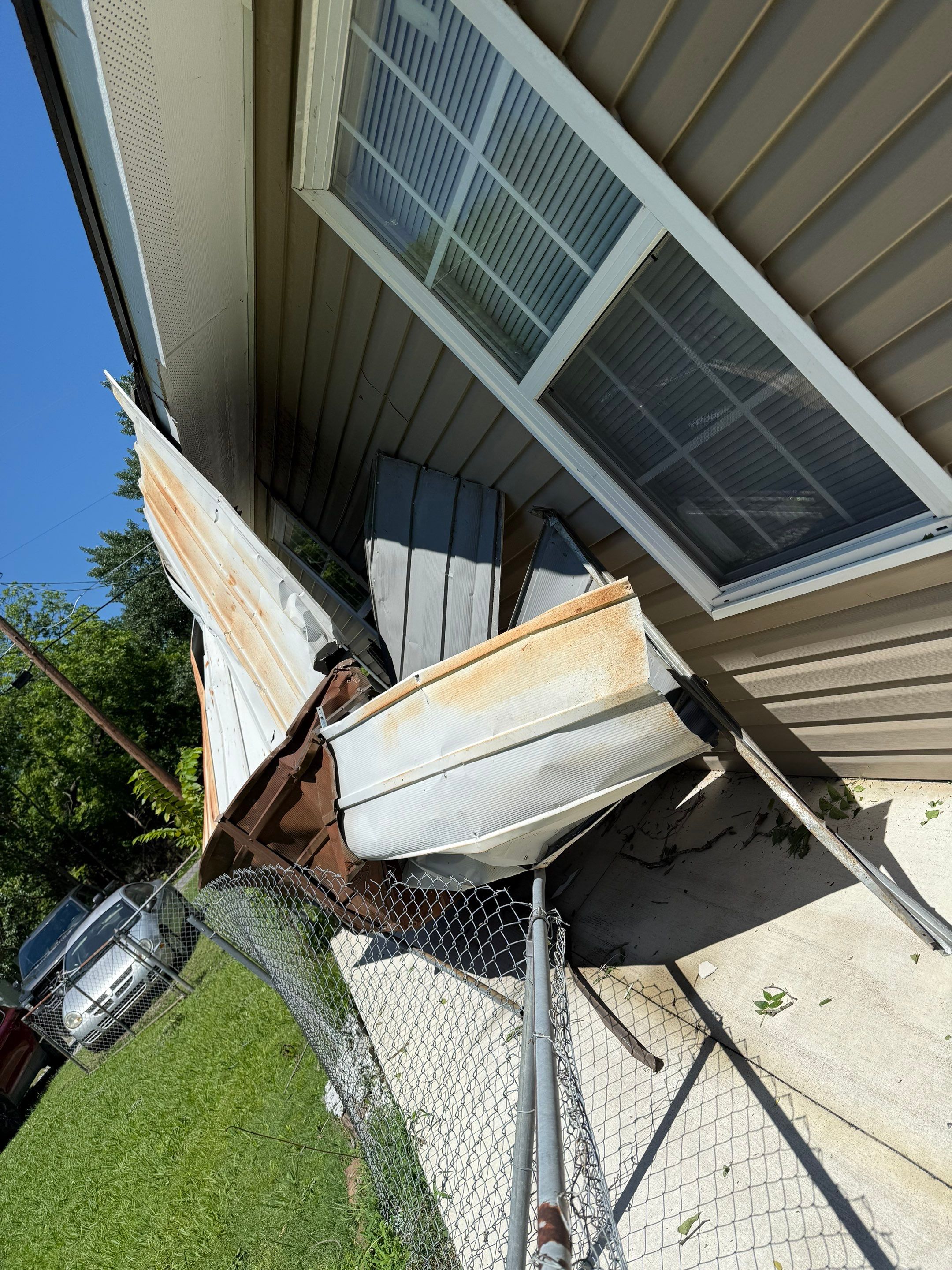 Hail damage & tornado damage restoration.  by In & Out Construction & Remodeling, LLC