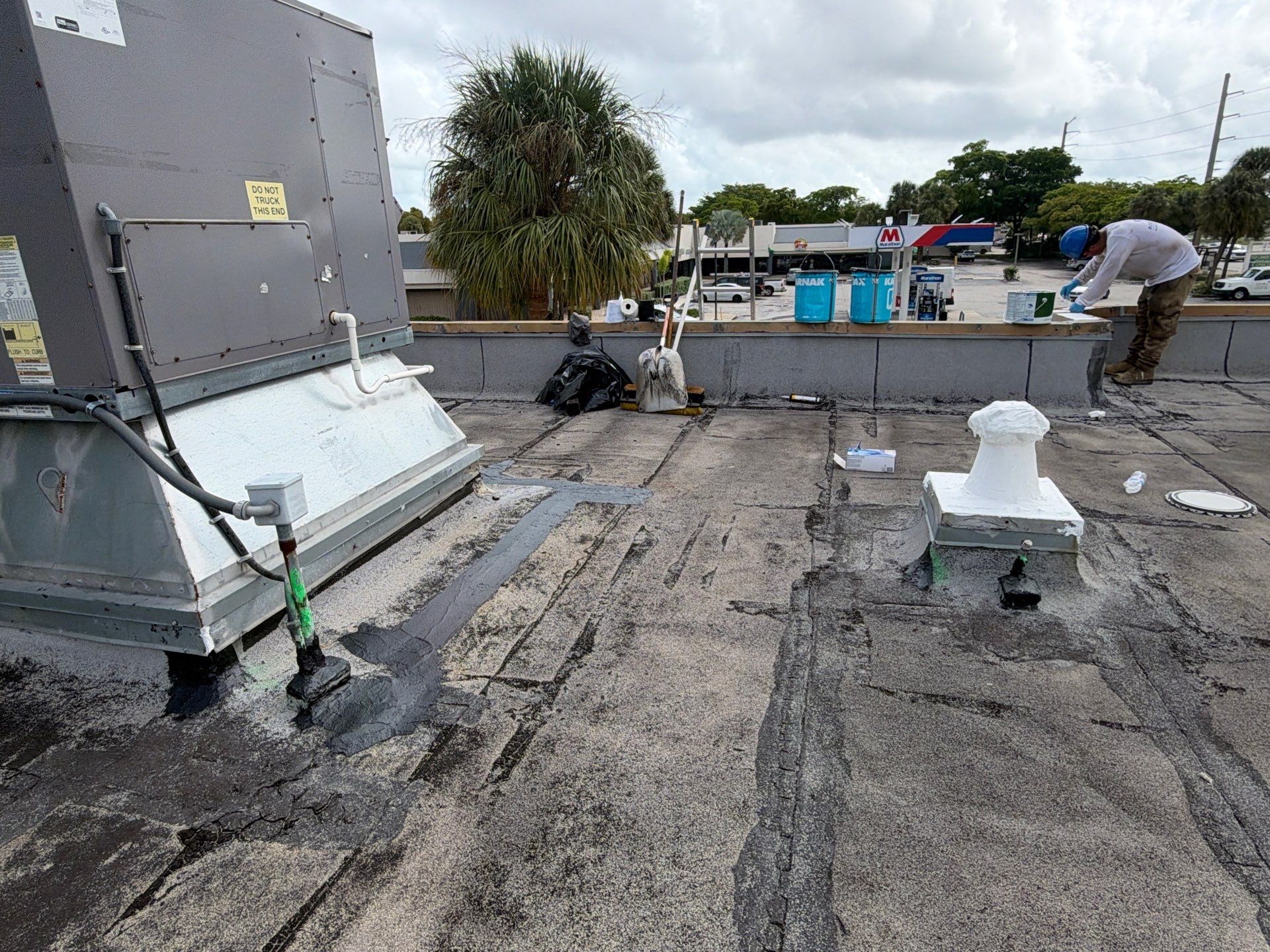 Commercial Roof Restoration and HVAC Flashing Repairs in Pompano Beach by Roof King LLC
