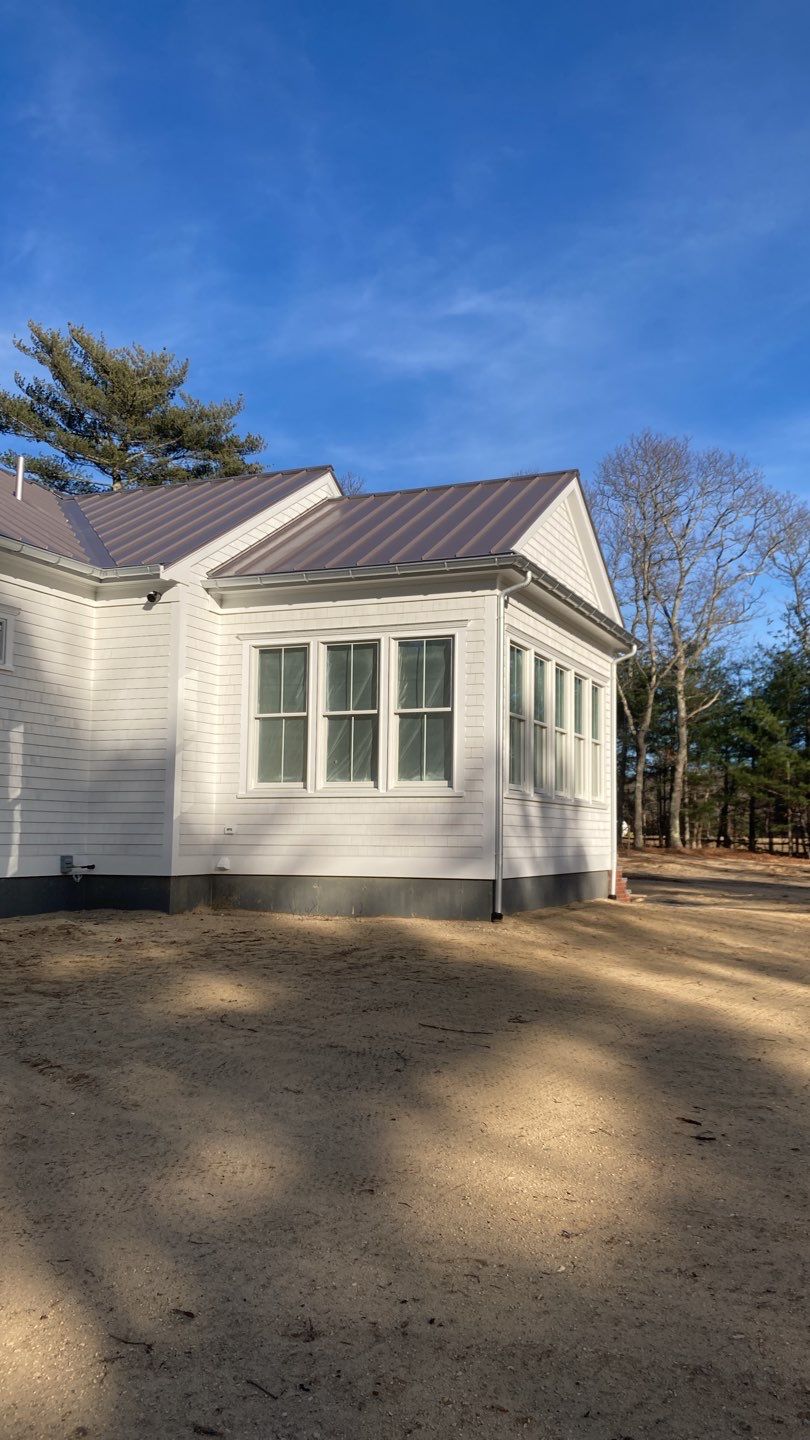 Waquoit, MA Gutter Installation using 6" Half Round Galvalume Gutter by Gutter Pro Enterprises