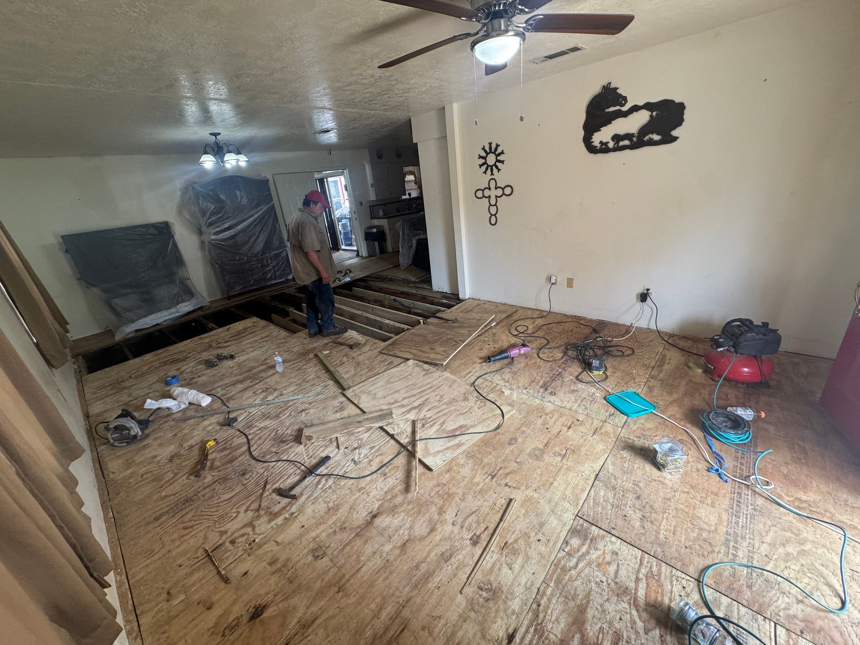 Water dry rotted flooring by Harden Enterprise Services LLC