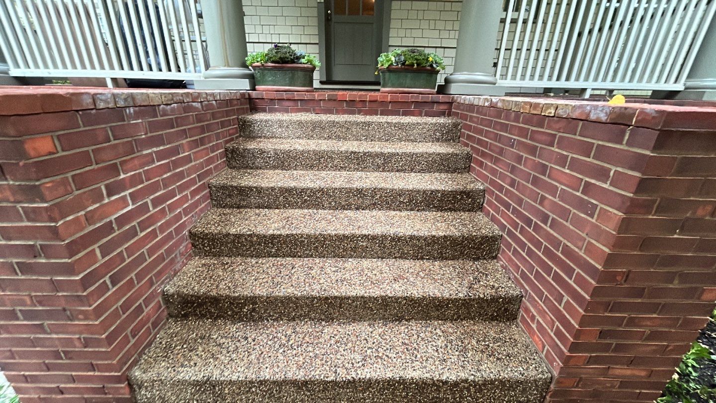 natural stone using Algaecide, soft wash soap by Northern Power Washing LLC.