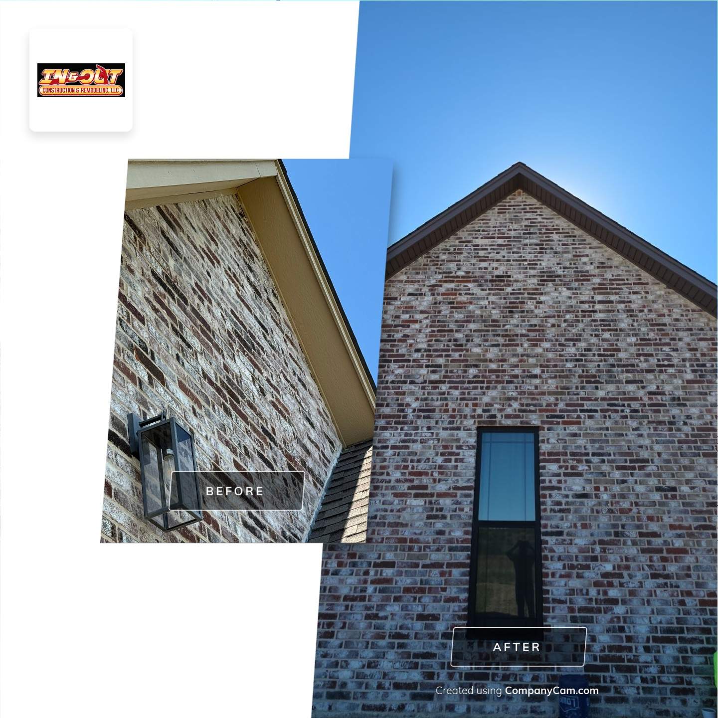 Fascia and door frames wrapped with PVC coil & soffit installation by In & Out Construction & Remodeling, LLC