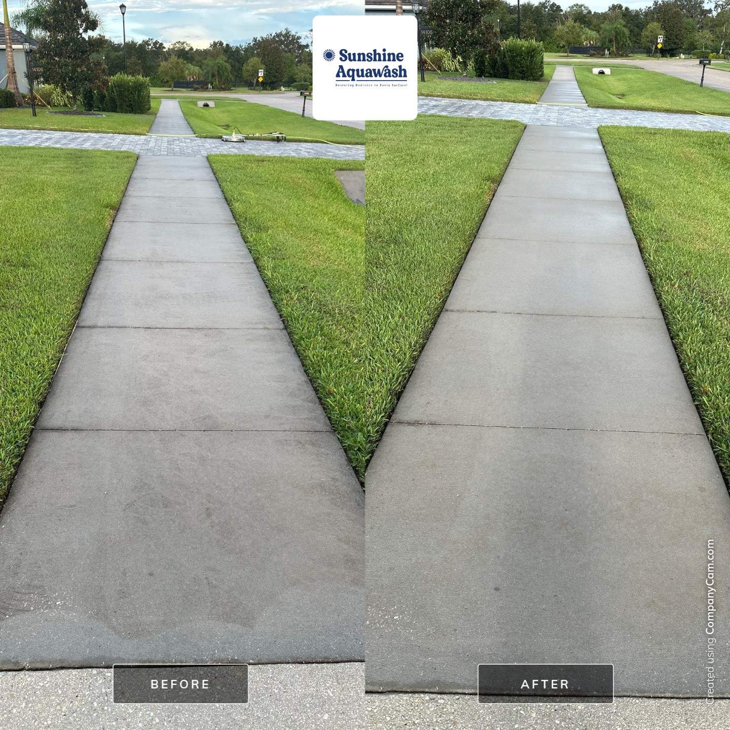 Paver Driveway, Sidewalk, and Culvert Cleaning in Winding River Community, Bradenton, FL by Sunshine AquaWash