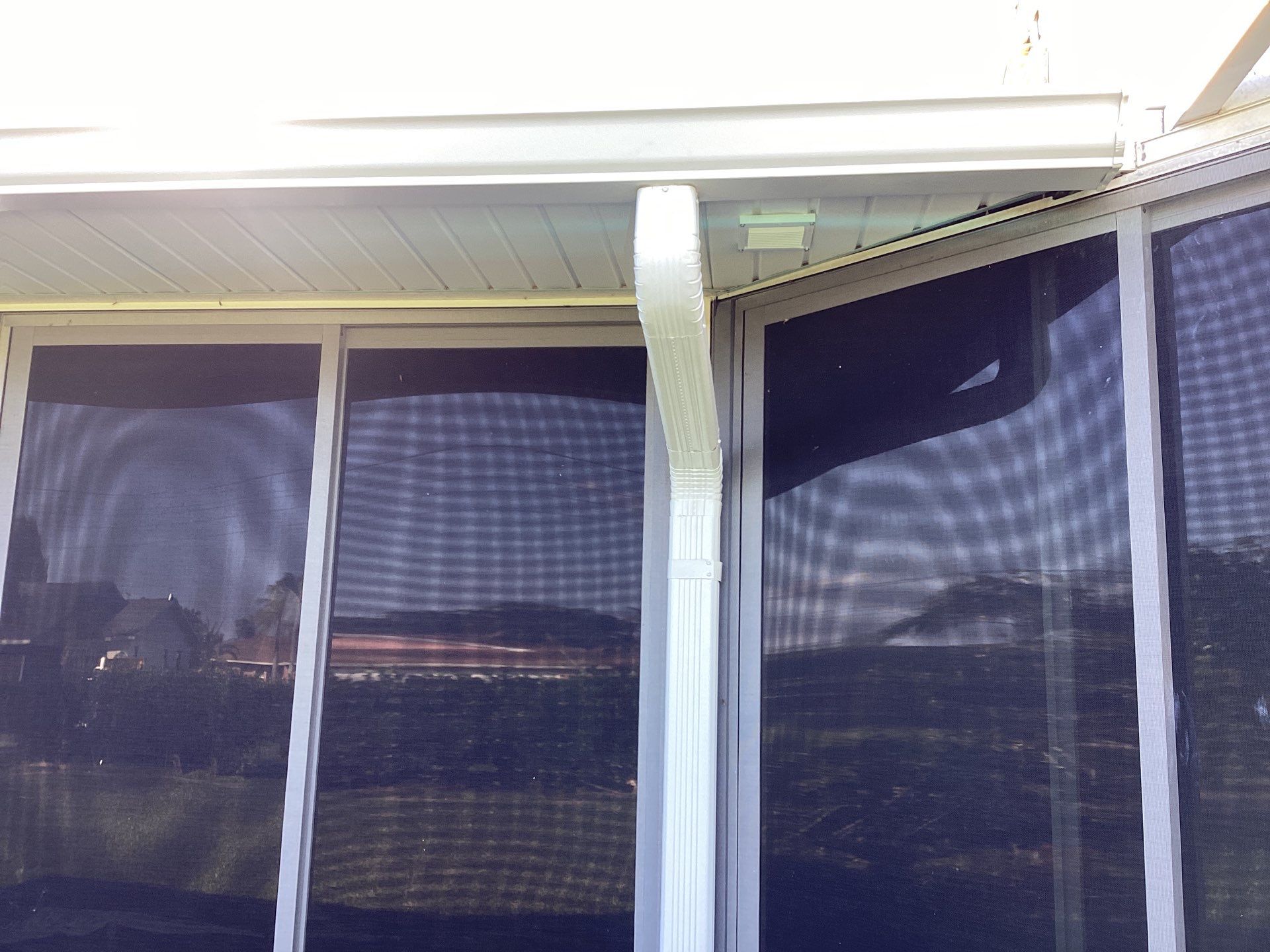 Soffit and Fascia Installation using White Vinyl Soffit in Cape Coral FL by Gutter Professors