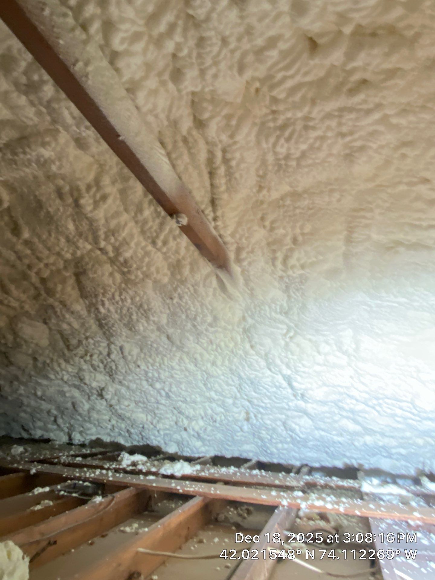 Attic Insulation using open cell spray foam by NYS Foam & Energy