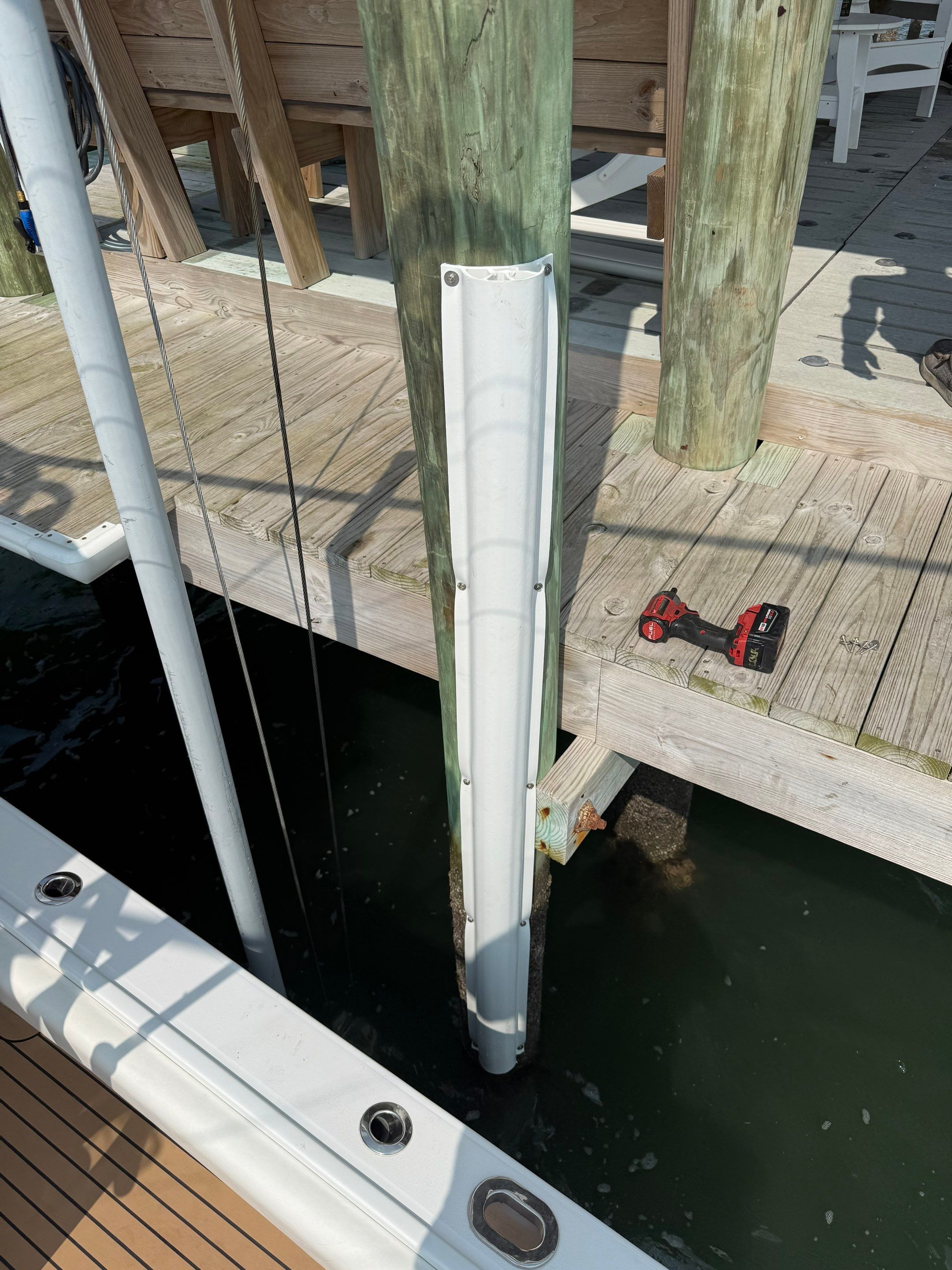 Dock Fender Installation by Coastal Boat Lift Repair LLC
