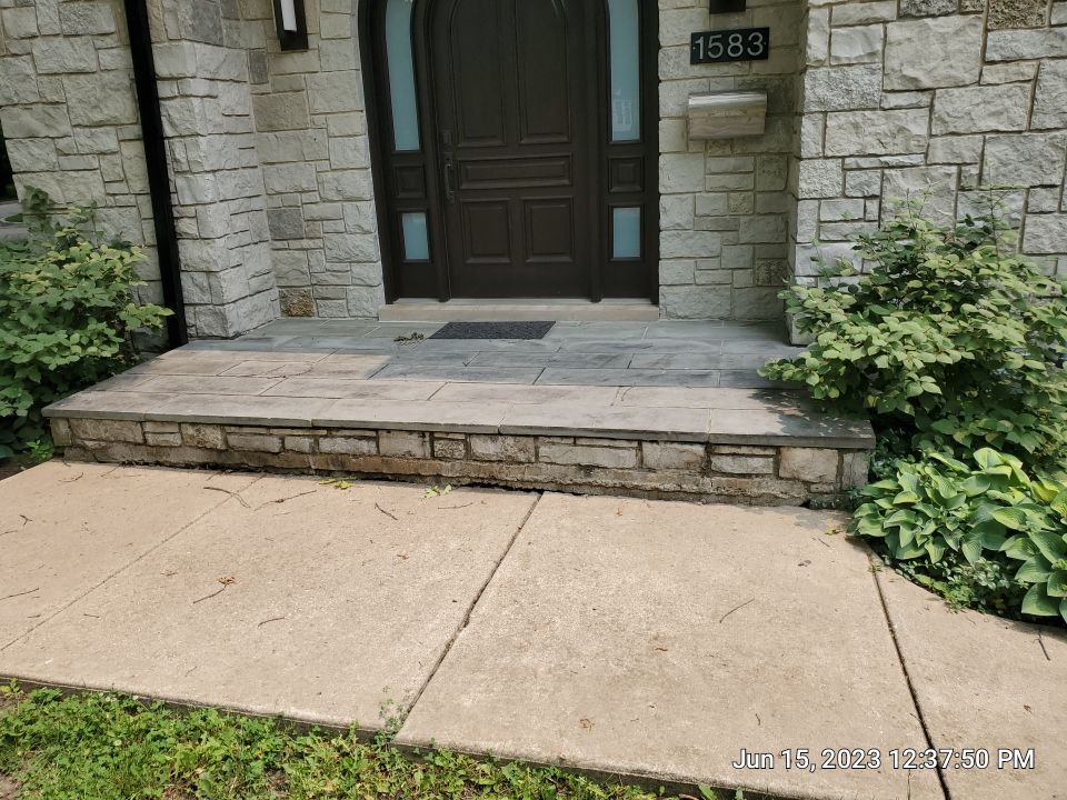 Highland Park, IL Bluestone, concrete,  Trex deck cleaning by Northern Power Washing LLC.