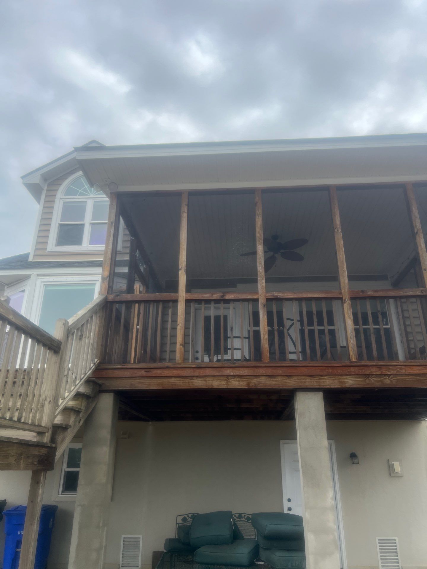 Weathered Deck and Screened Porch using Wood Sealant by DuraSeal