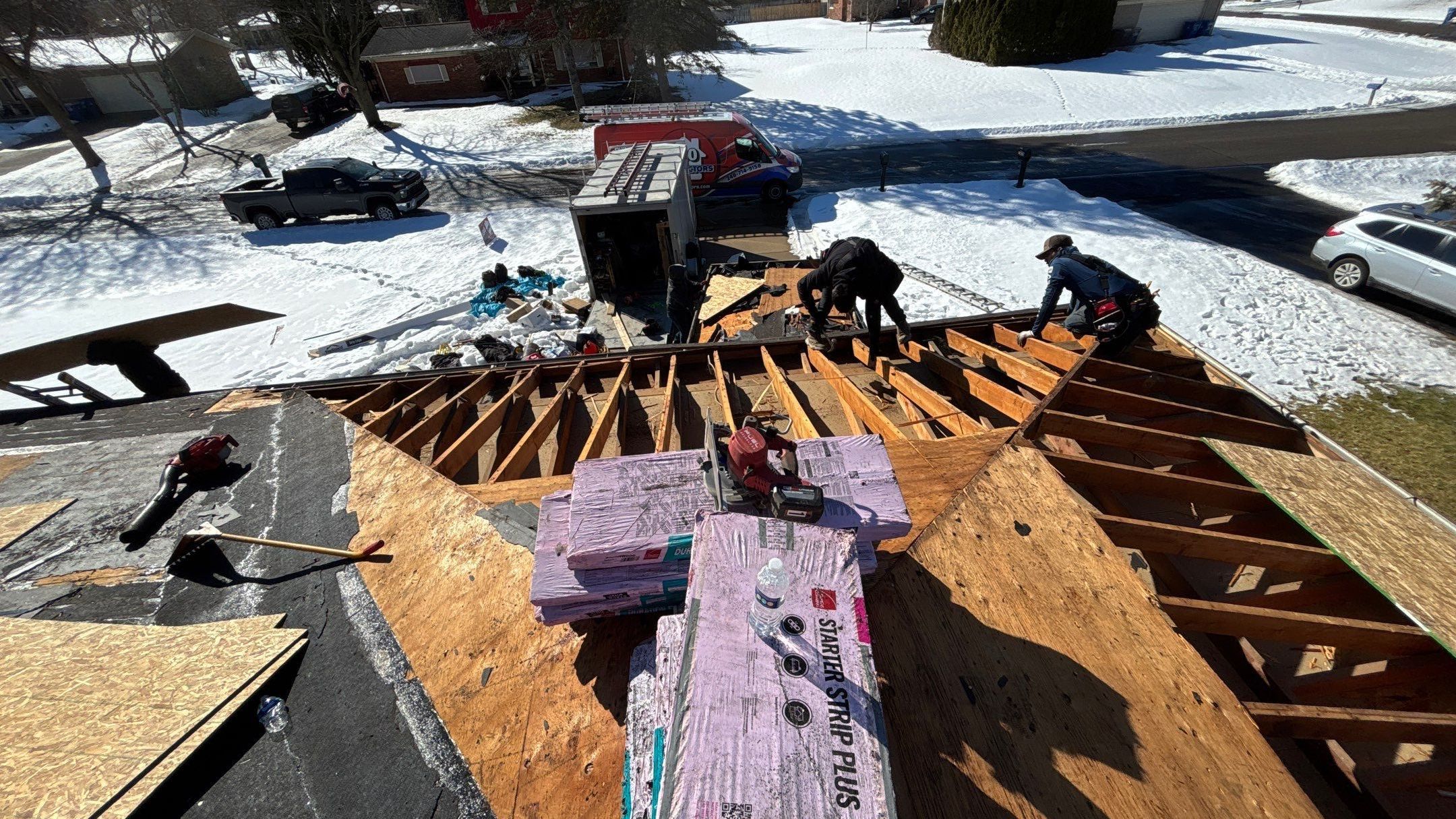 Roof Replacement using Owens Corning Brown Wood by 180 Contractors