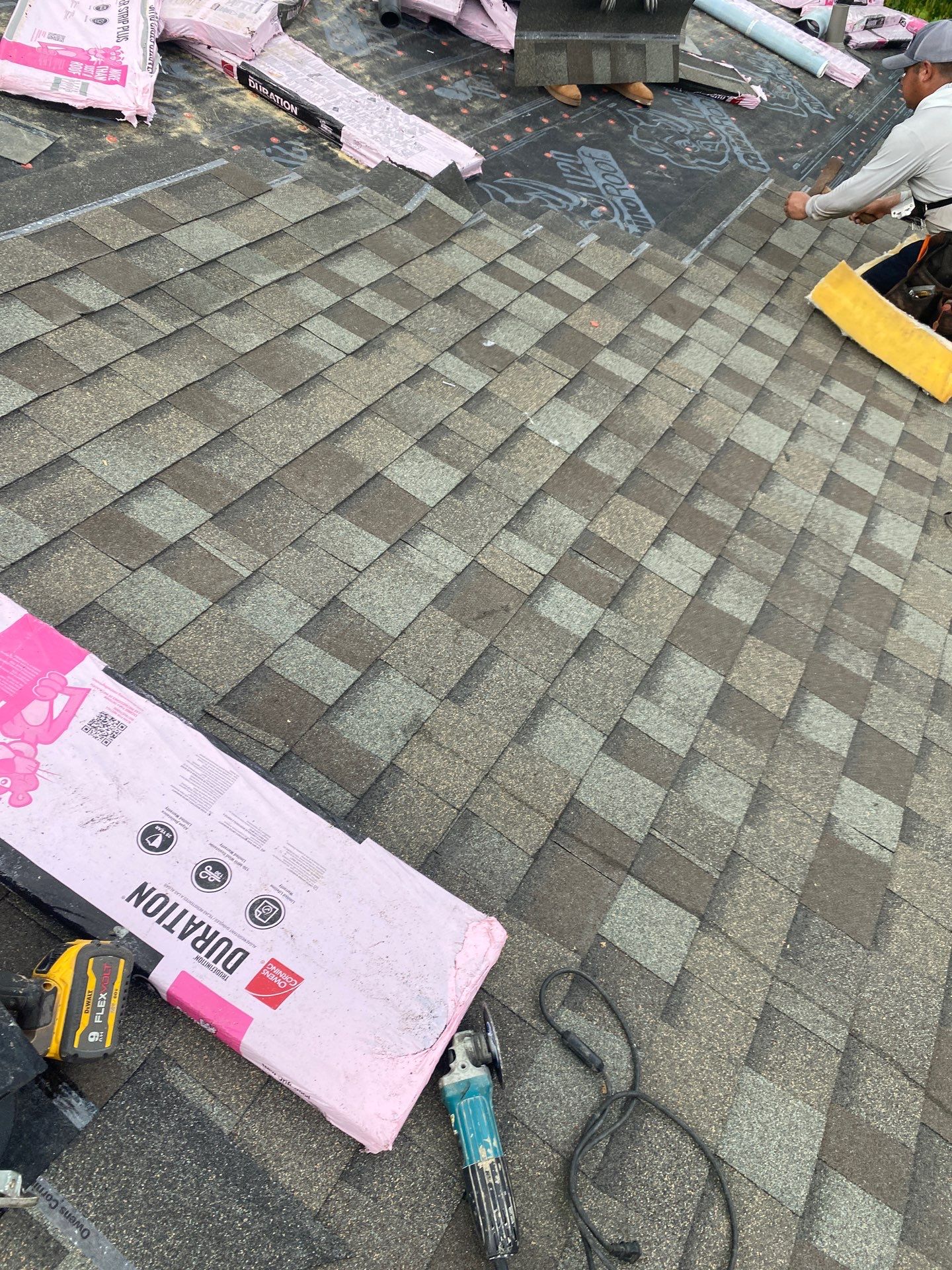Residential Roofing Installation using Owen's Corning Duration (Lifetime) Shingles by Roof Repair Company