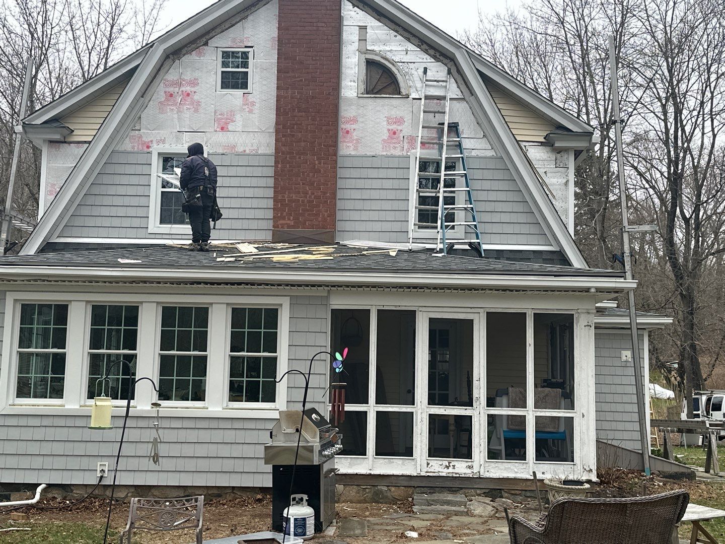 Siding Installation using Certainteed Cedar Impressions Sterling Gray by A Plus Exterior